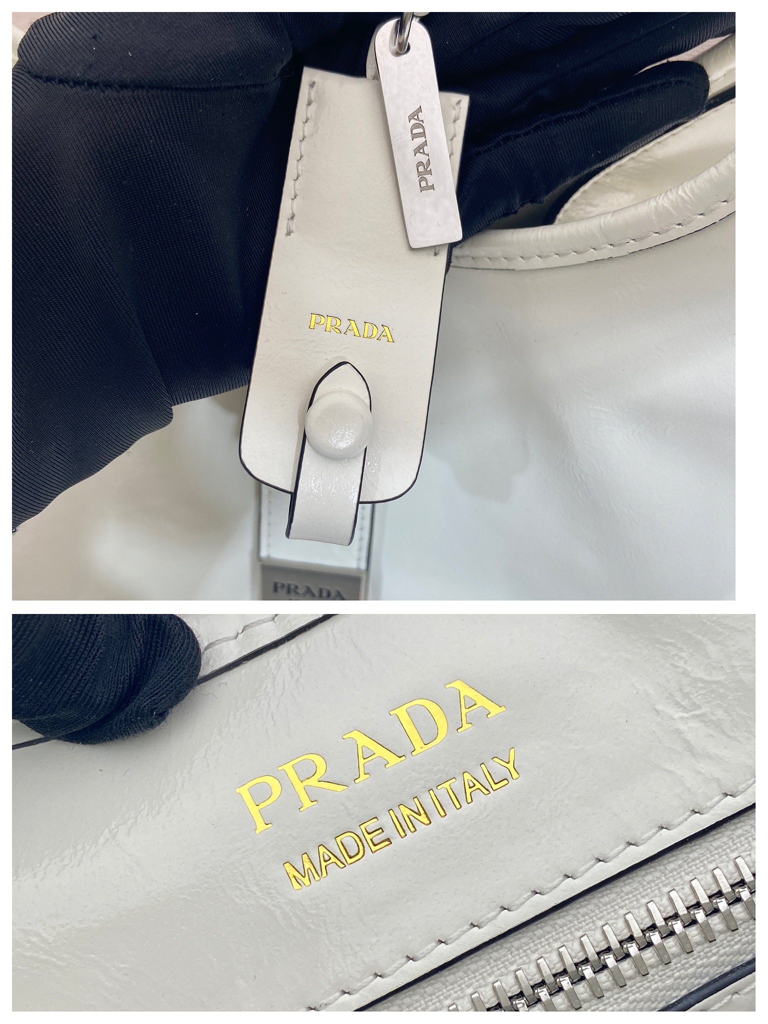 Pra*a Leather Tote Bag-1BG570-39*24.5*14CM