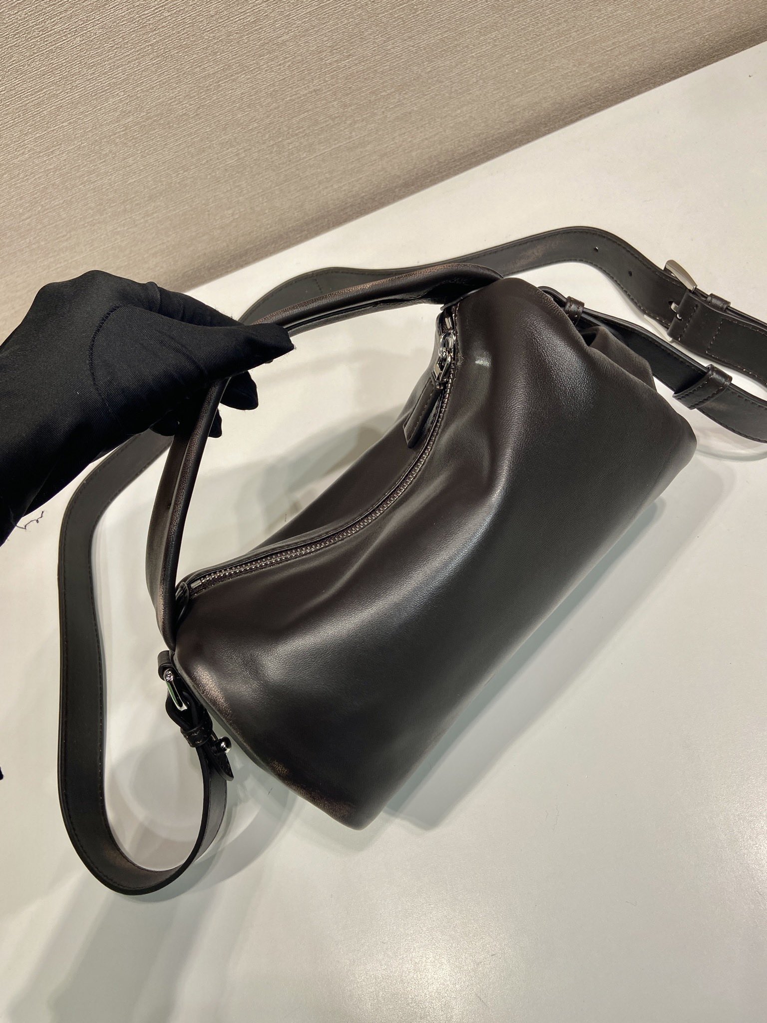 Pra*a Nappa Leather Shoulder Bag -2VH188-24*11*11CM