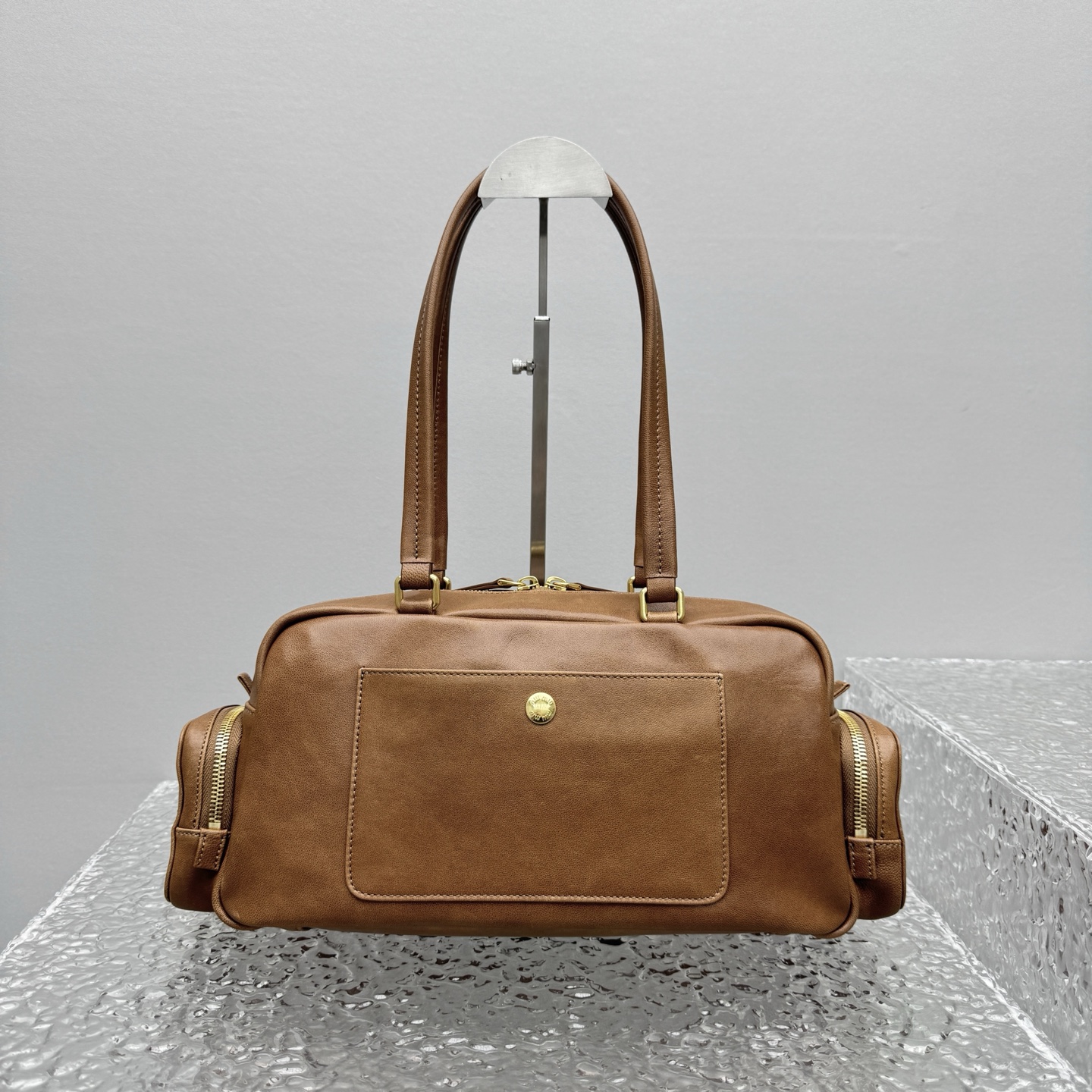 M1um1u pocket washed nappa leather bag-32*11*15.5cm