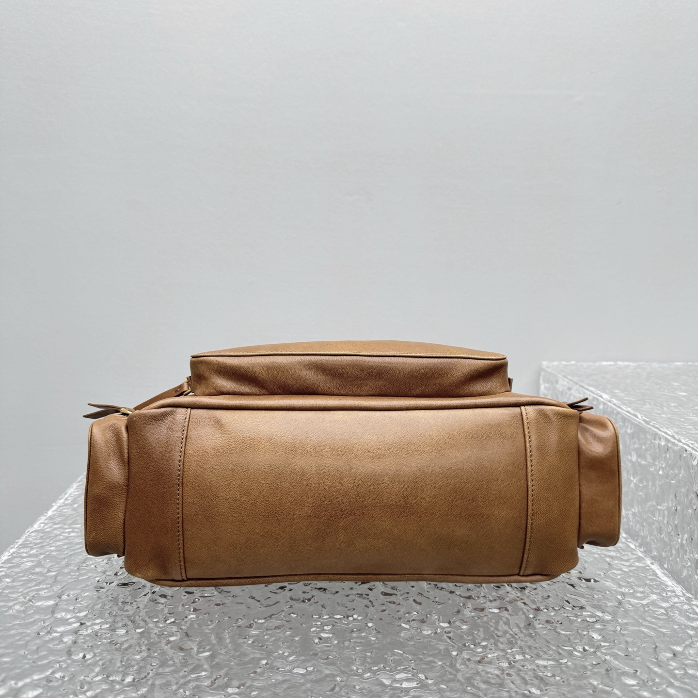 M1um1u pocket washed nappa leather bag-32*11*15.5cm