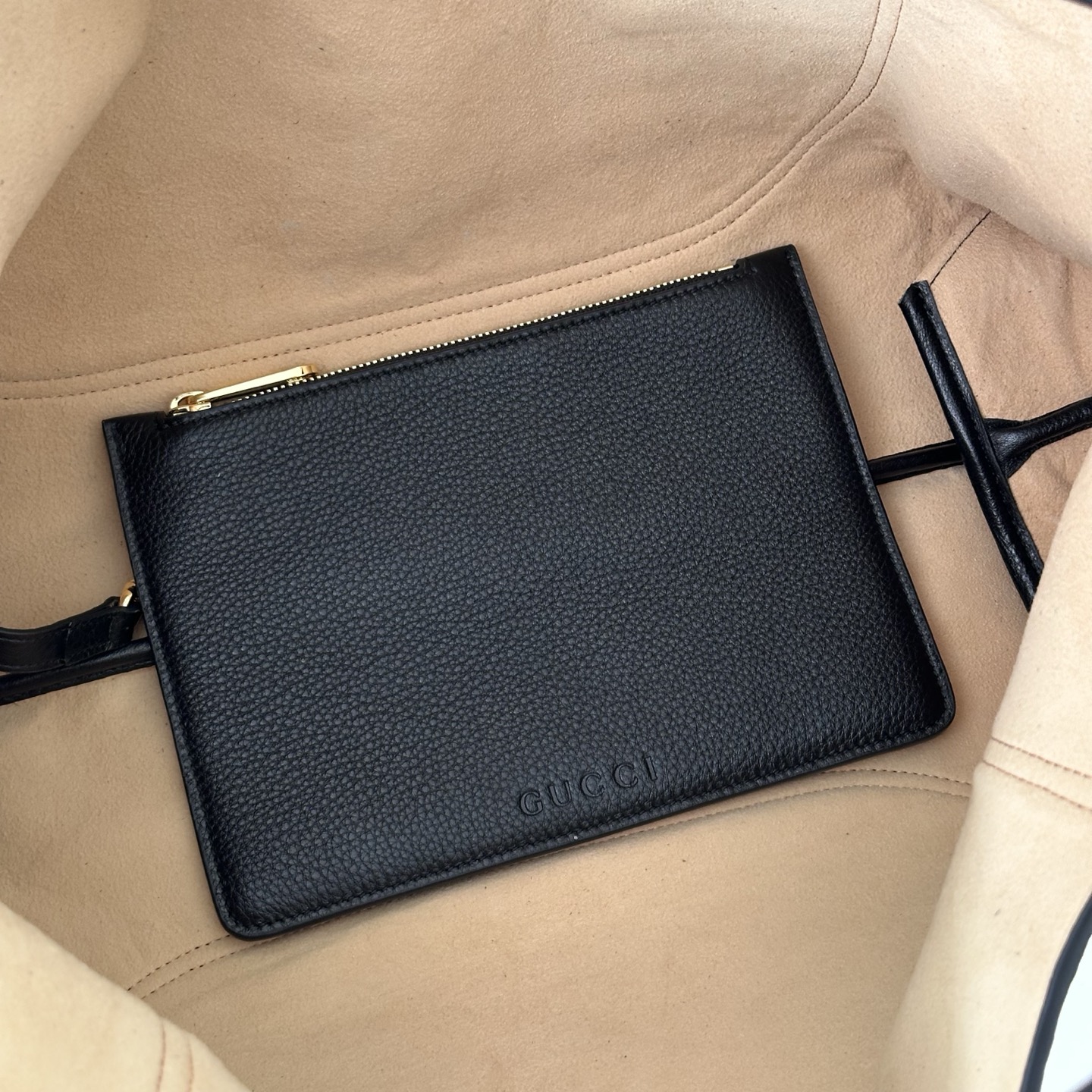Gvc*1 Softbit Large Shoulder Bag In Leather-46*26*16CM