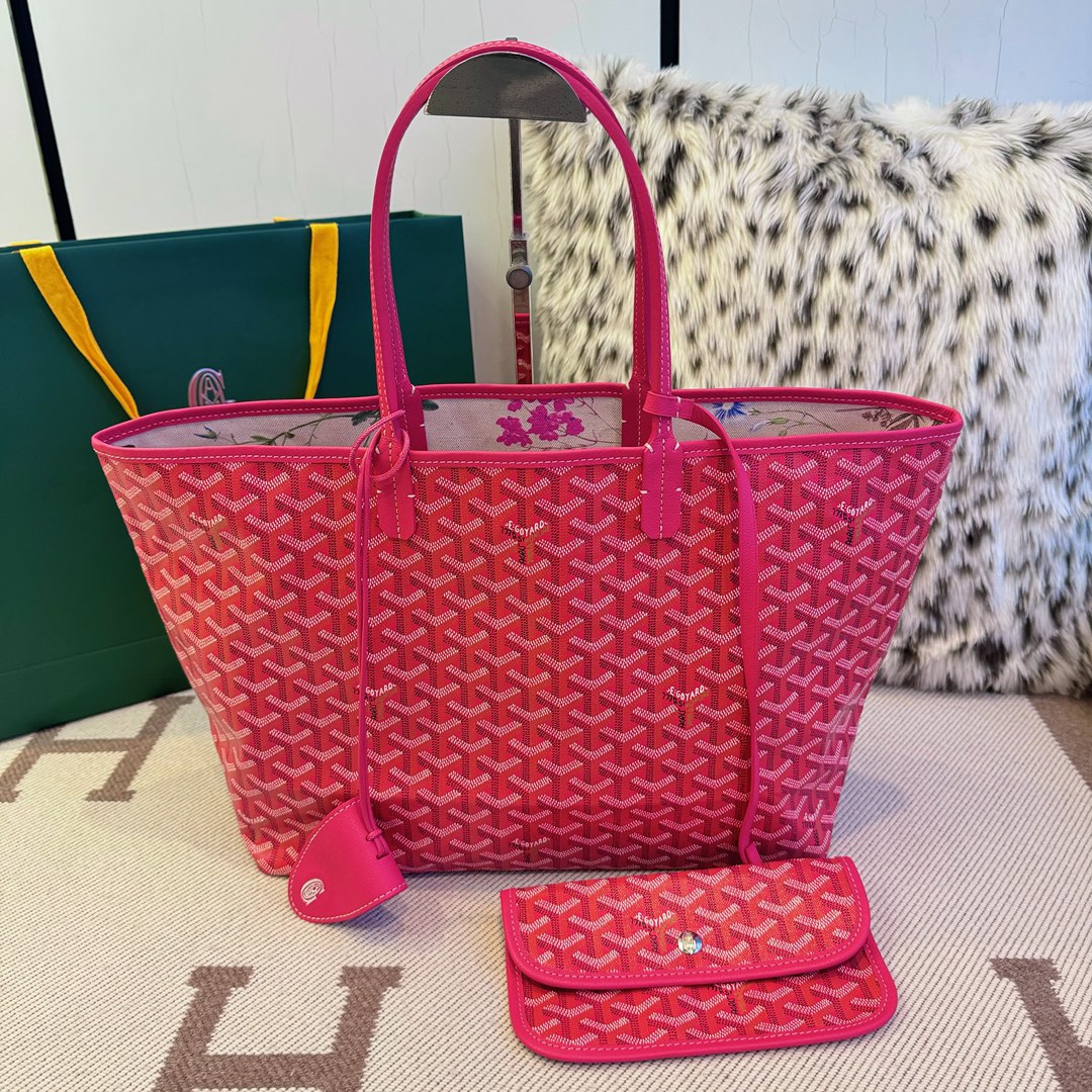 G09ard Fuchsia Pink Reversible St. L0vis Tote Bag-34X15X28CM