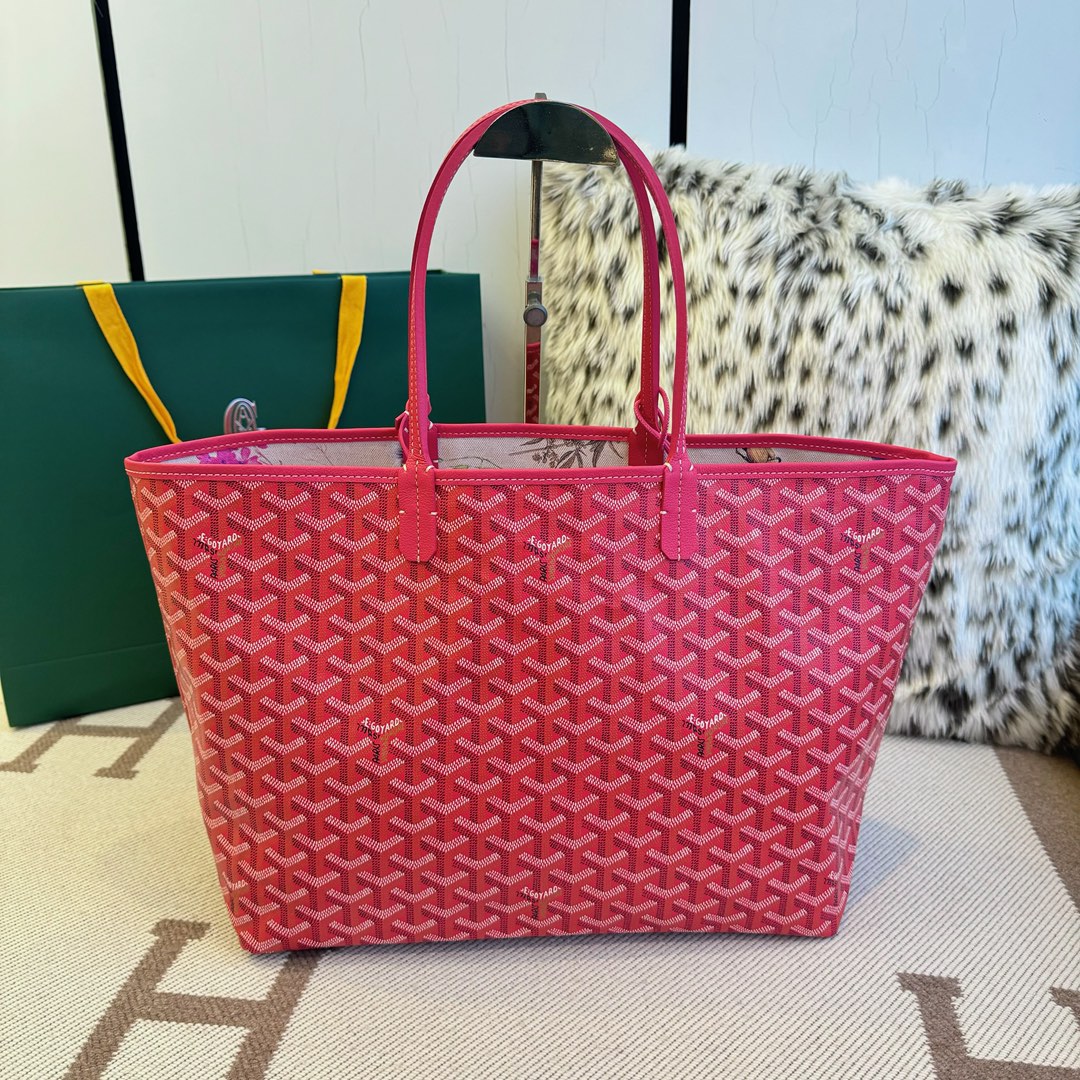 G09ard Fuchsia Pink Reversible St. L0vis Tote Bag-34X15X28CM