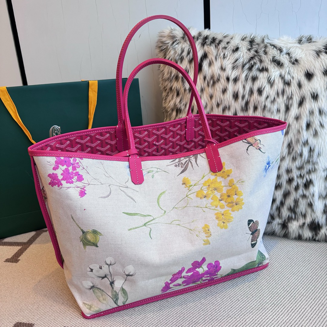 G09ard Fuchsia Pink Reversible St. L0vis Tote Bag-34X15X28CM