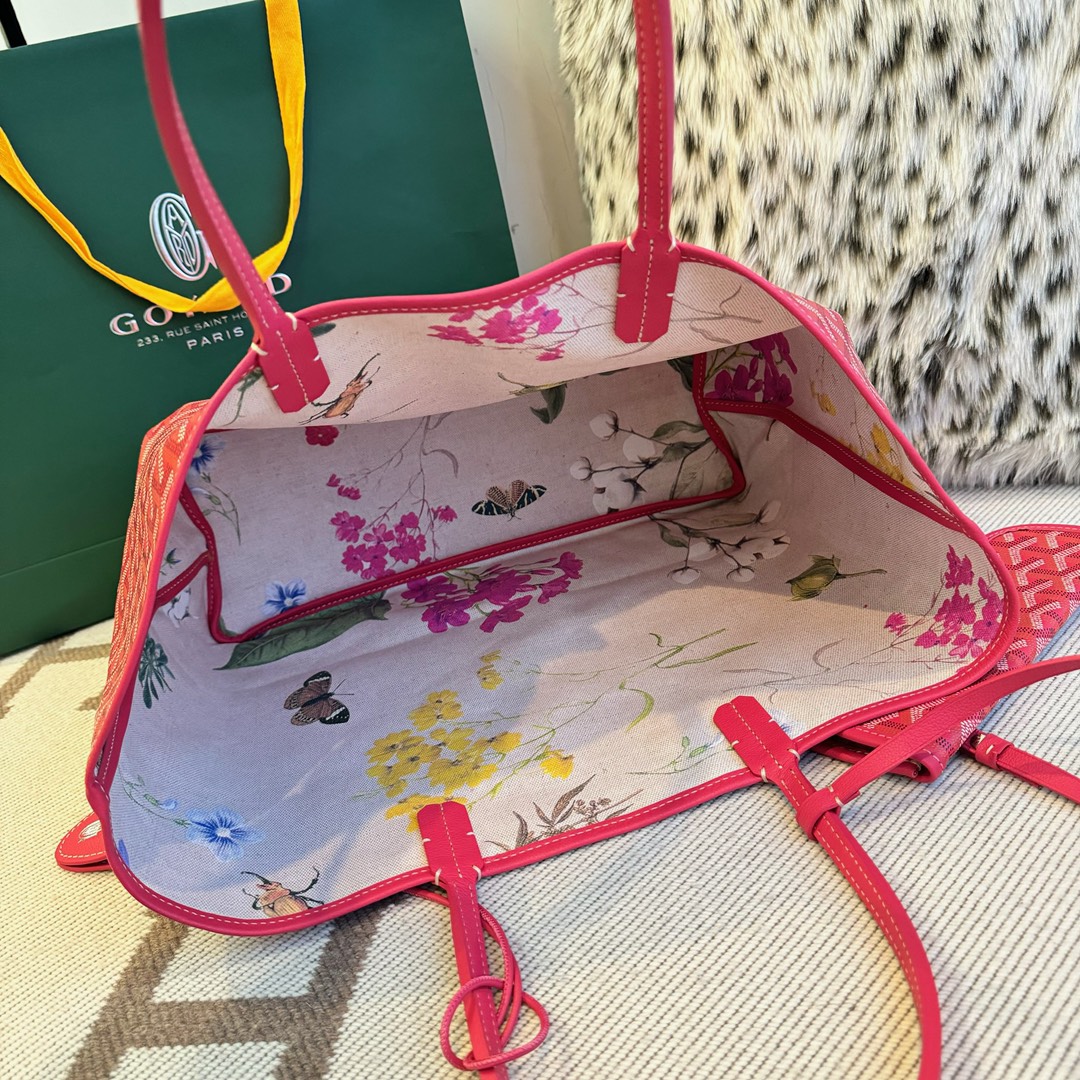 G09ard Fuchsia Pink Reversible St. L0vis Tote Bag-34X15X28CM