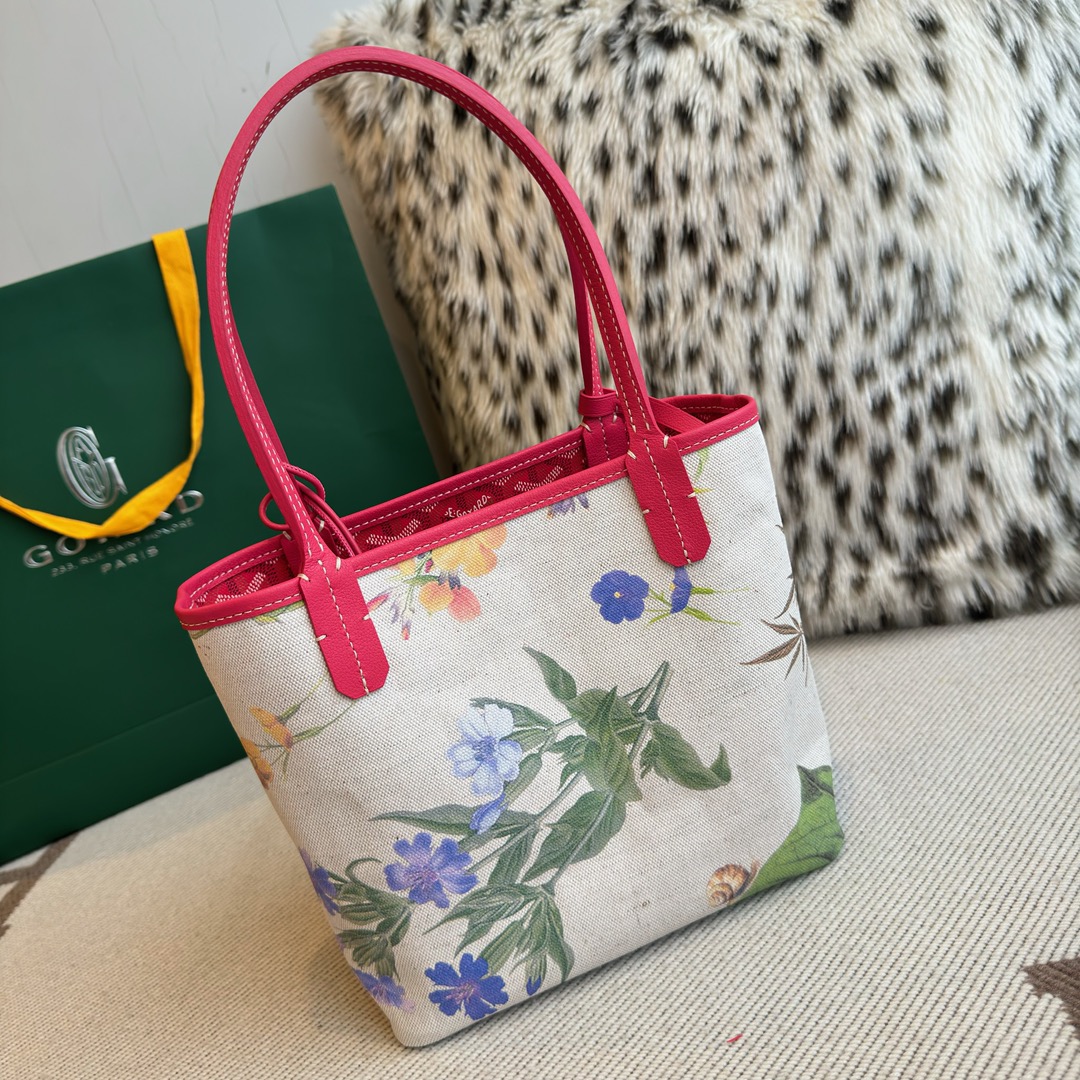 G09ard Fuchsia Pink Reversible St. L0vis Tote Bag-20.5X9X20CM