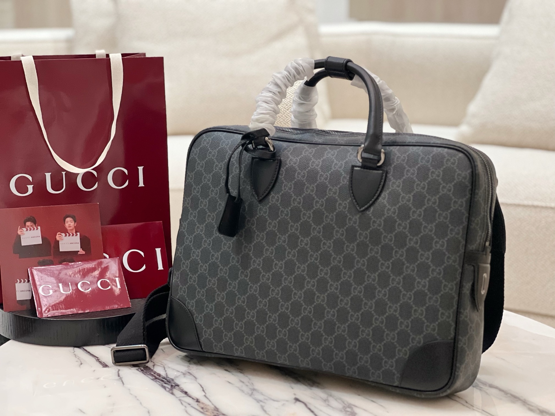 Gvc*1 GG Emblem Medium Briefcase-40*30*6CM