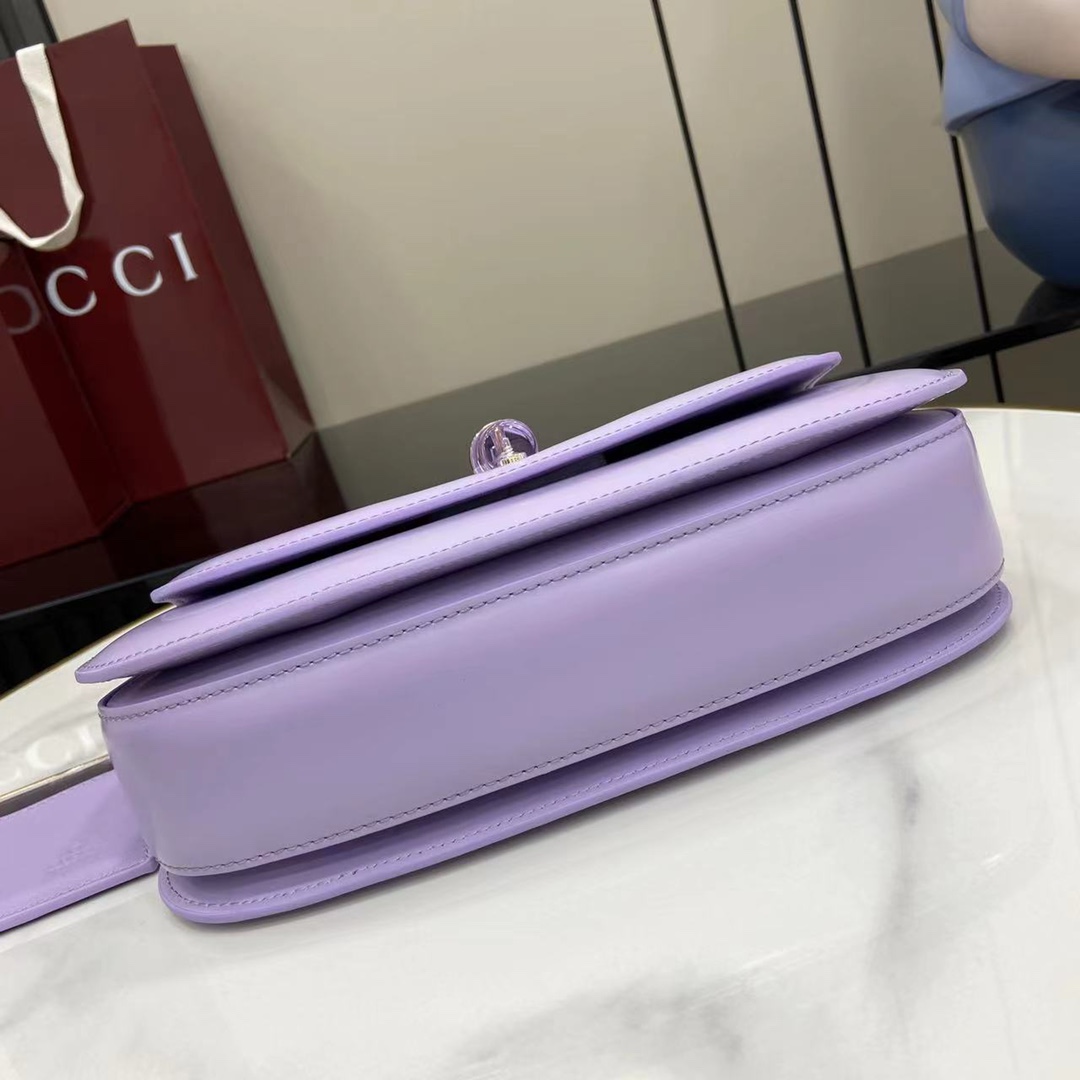 Gvc*1 Bamboo Diva Bag In Lilac Leather -26.5*13*8CM