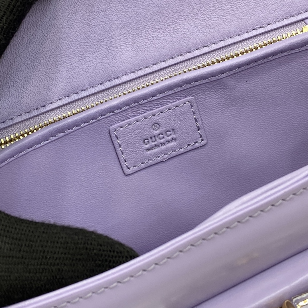 Gvc*1 Bamboo Diva Bag In Lilac Leather -26.5*13*8CM