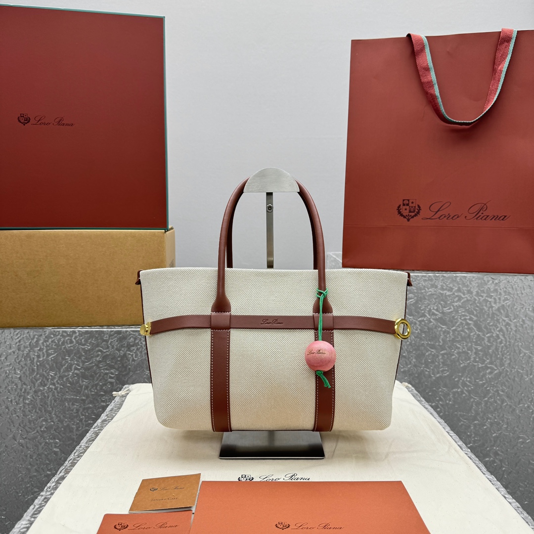 L0r0 P1ana Ghiera Shopper Bag-28*19*12CM