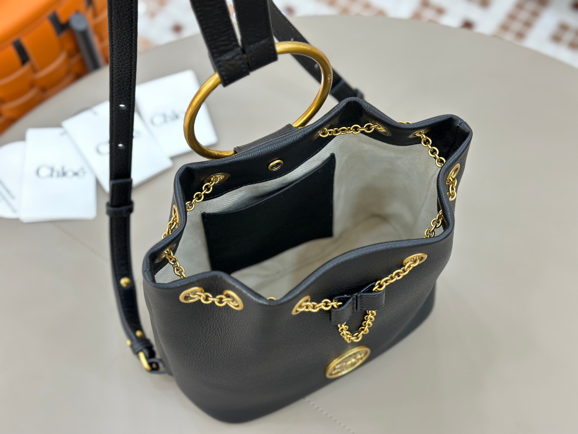 Chloé Bracelet Backpack In Grained Leather-22*20*10.5CM