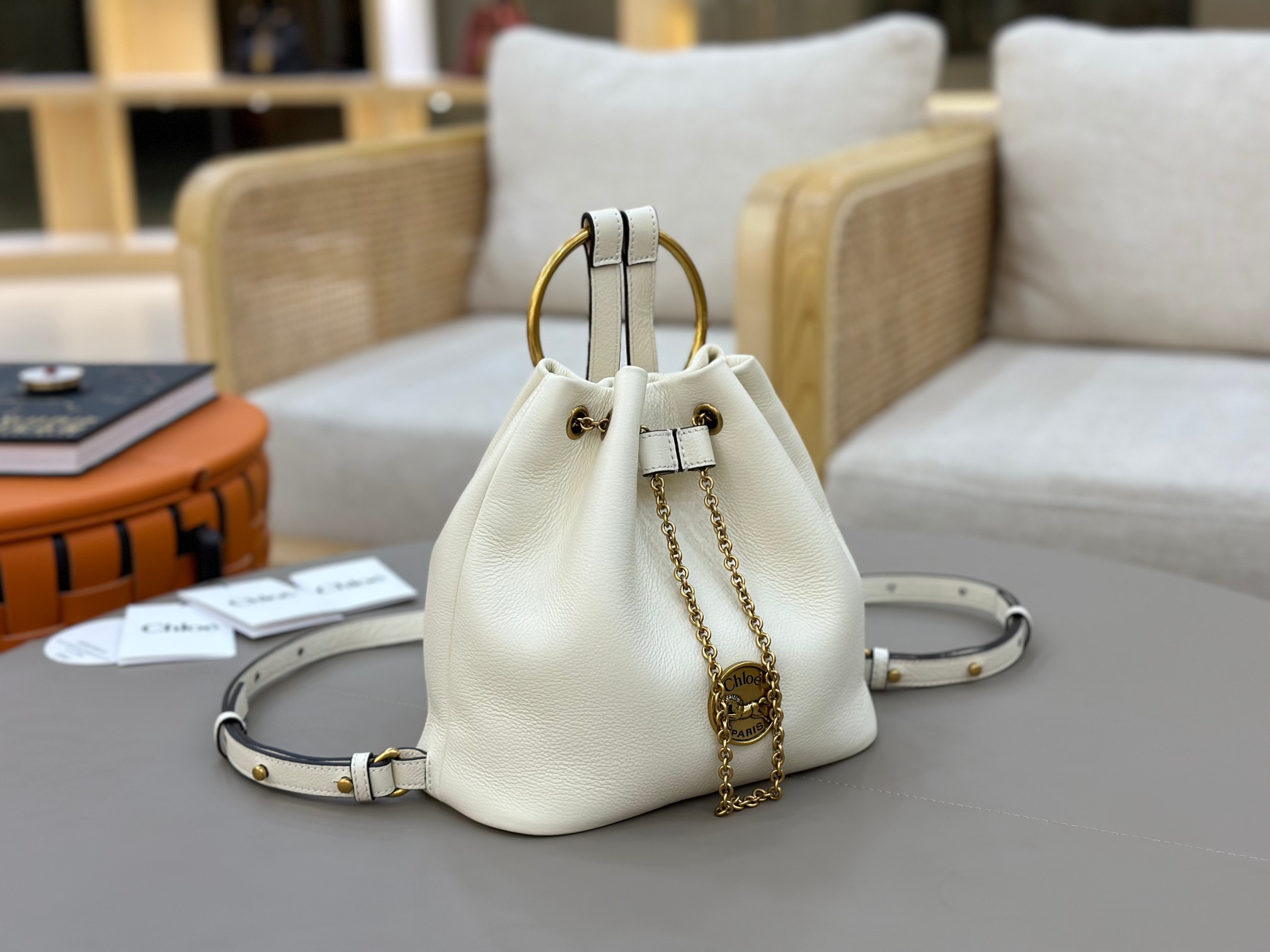 Chloé Bracelet Backpack In Grained Leather-22*20*10.5CM