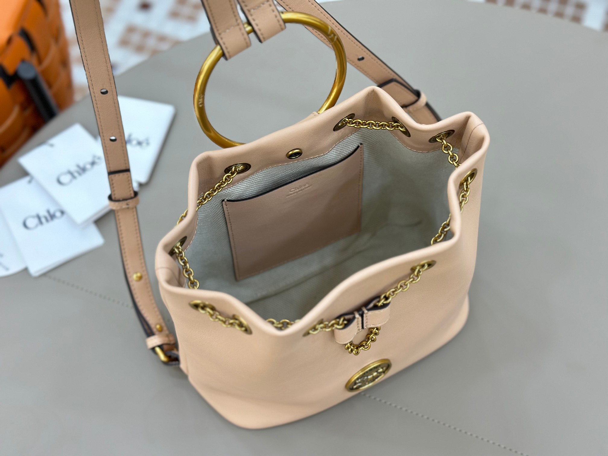 Chloé Bracelet Backpack In Grained Leather-22*20*10.5CM