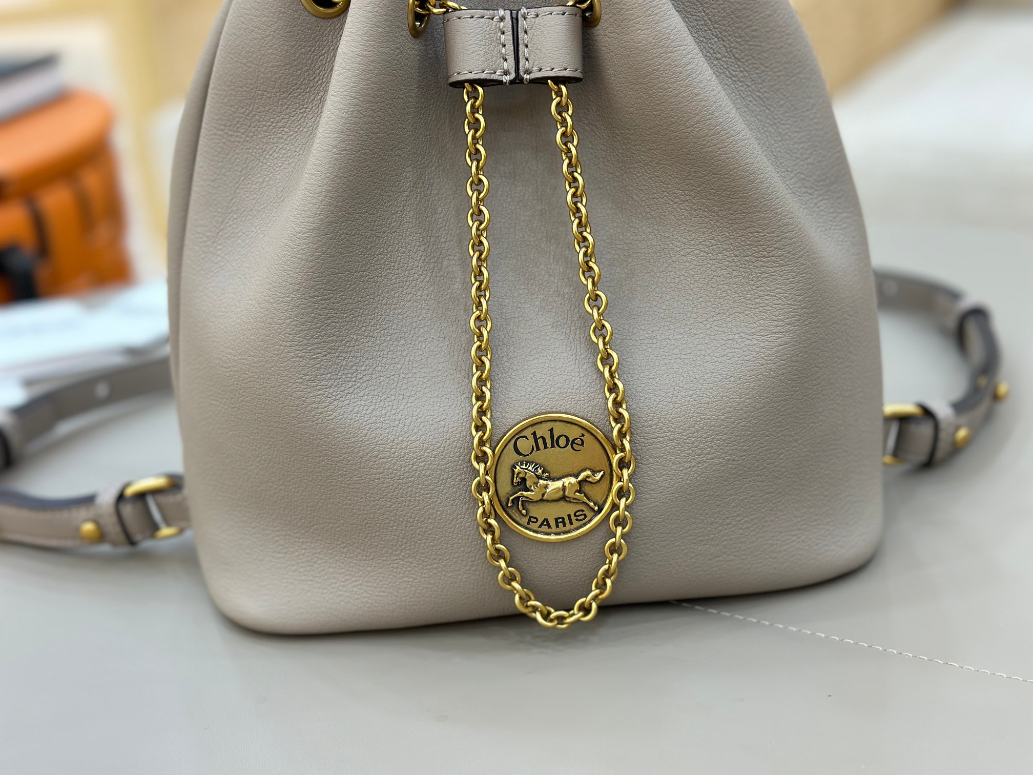 Chloé Bracelet Backpack In Grained Leather-22*20*10.5CM