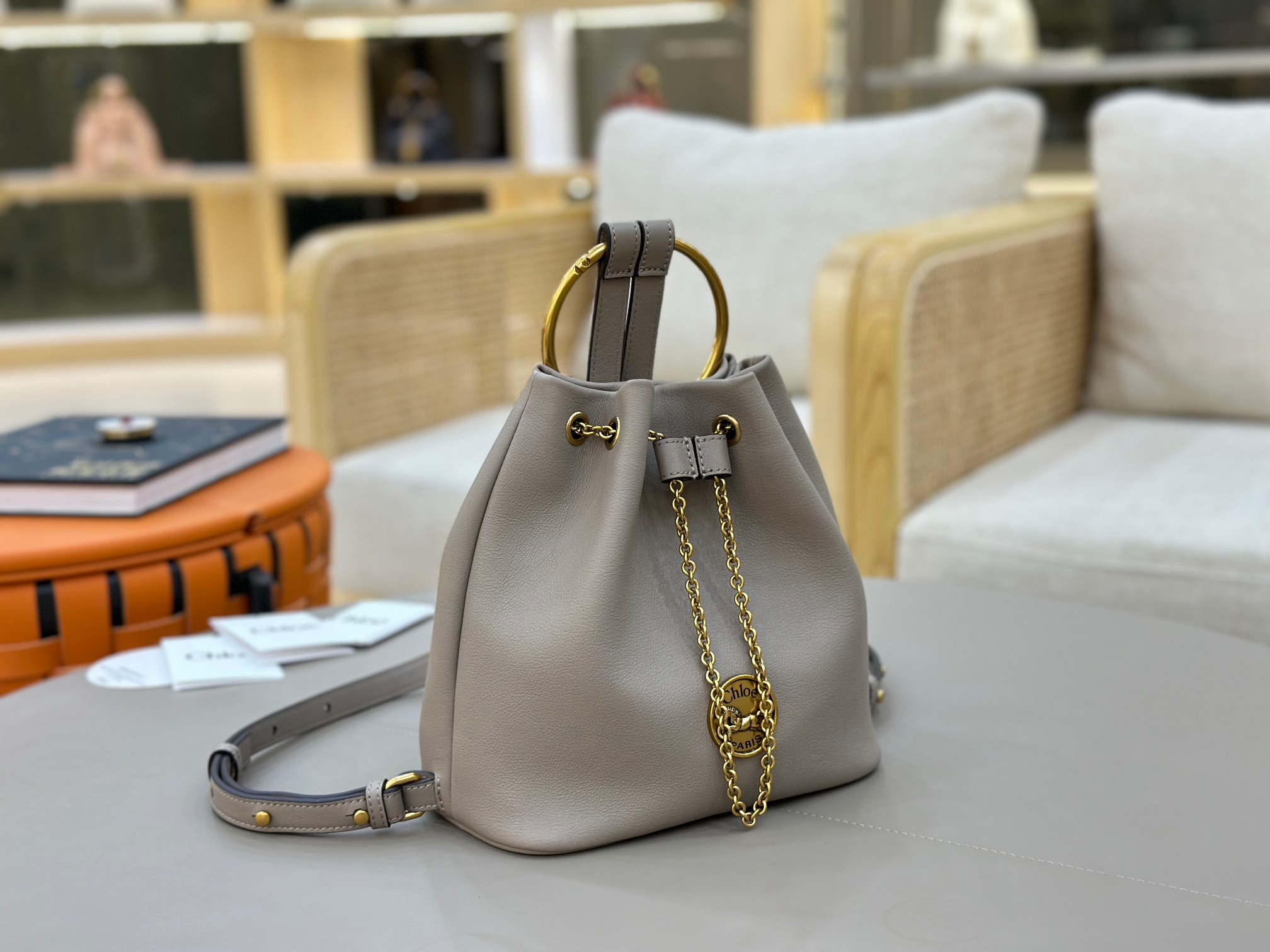 Chloé Bracelet Backpack In Grained Leather-22*20*10.5CM