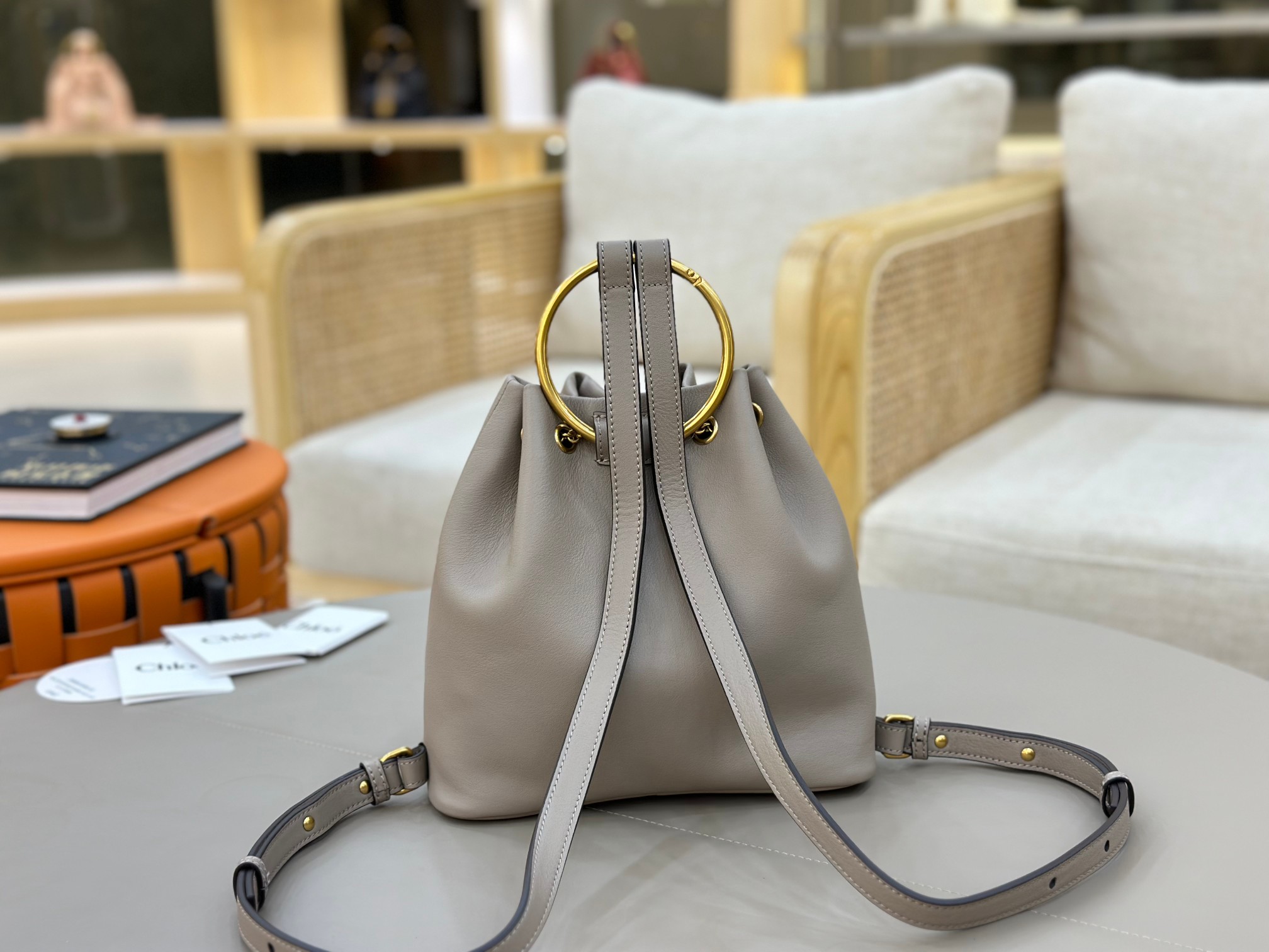 Chloé Bracelet Backpack In Grained Leather-22*20*10.5CM