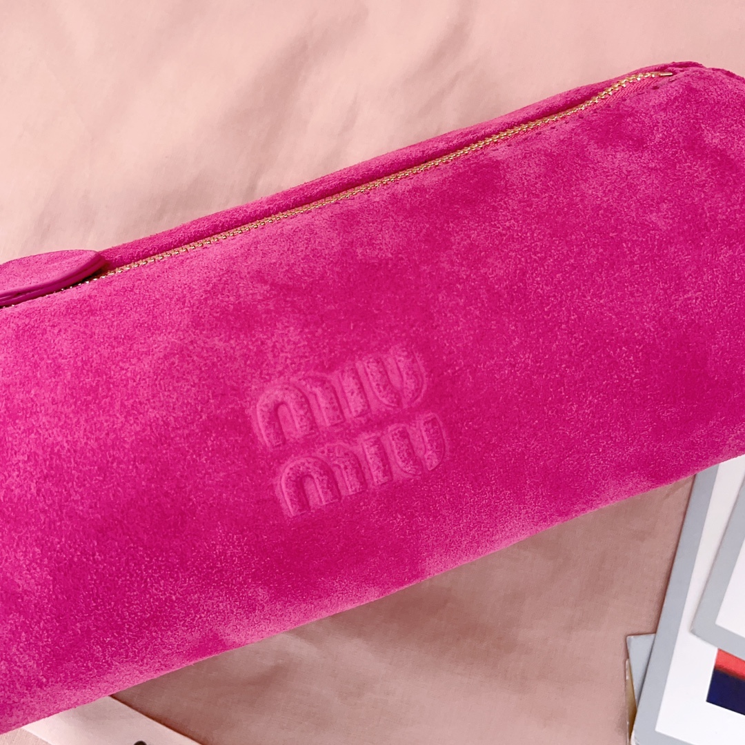 M1um1u suede pouch-22 x 9 x 9cm