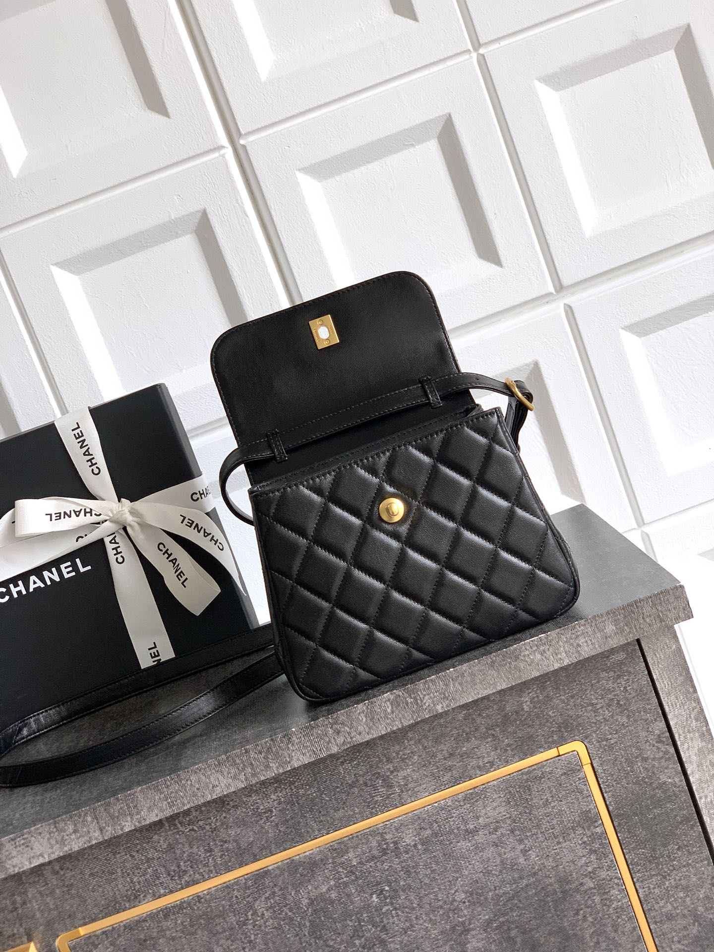 Ch@nel Flap Bag-14.5 X 18 X 6.5CM