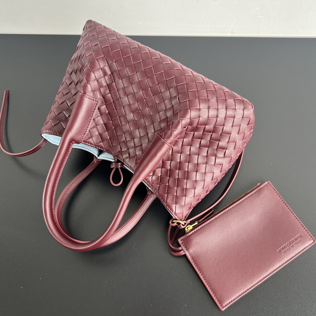 B0tt*ga Ven*ta Burgundy Pinacoteca Reversible Tote -24*15*12CM