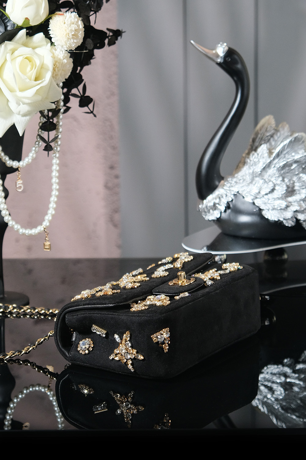 Ch@nel Flap Bag-13*20*7CM