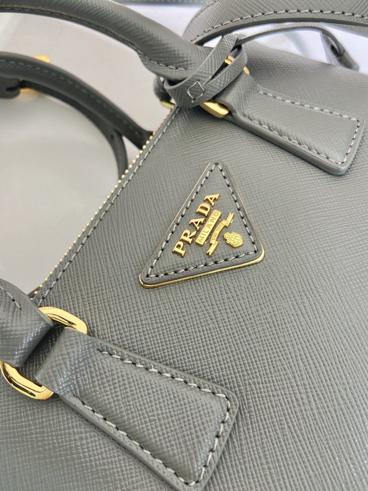 Pra*a Cameo Galleria Saffiano Leather Mini-Bag-1BA916-21*12.5*8.5CM