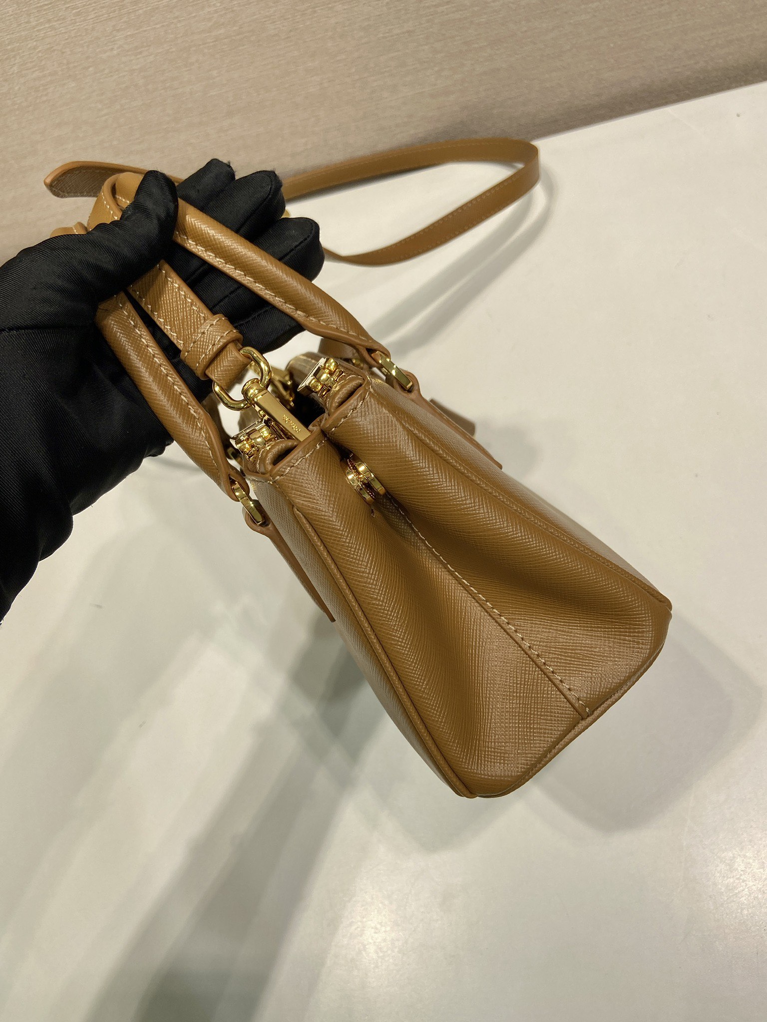Pra*a Cameo Galleria Saffiano Leather Mini-Bag-1BA916-21*12.5*8.5CM