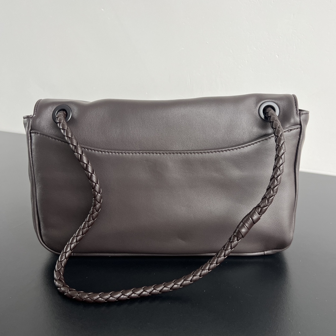 B0tt*ga Ven*ta Soft Lock Leather Shoulder Bag-27x16x6CM