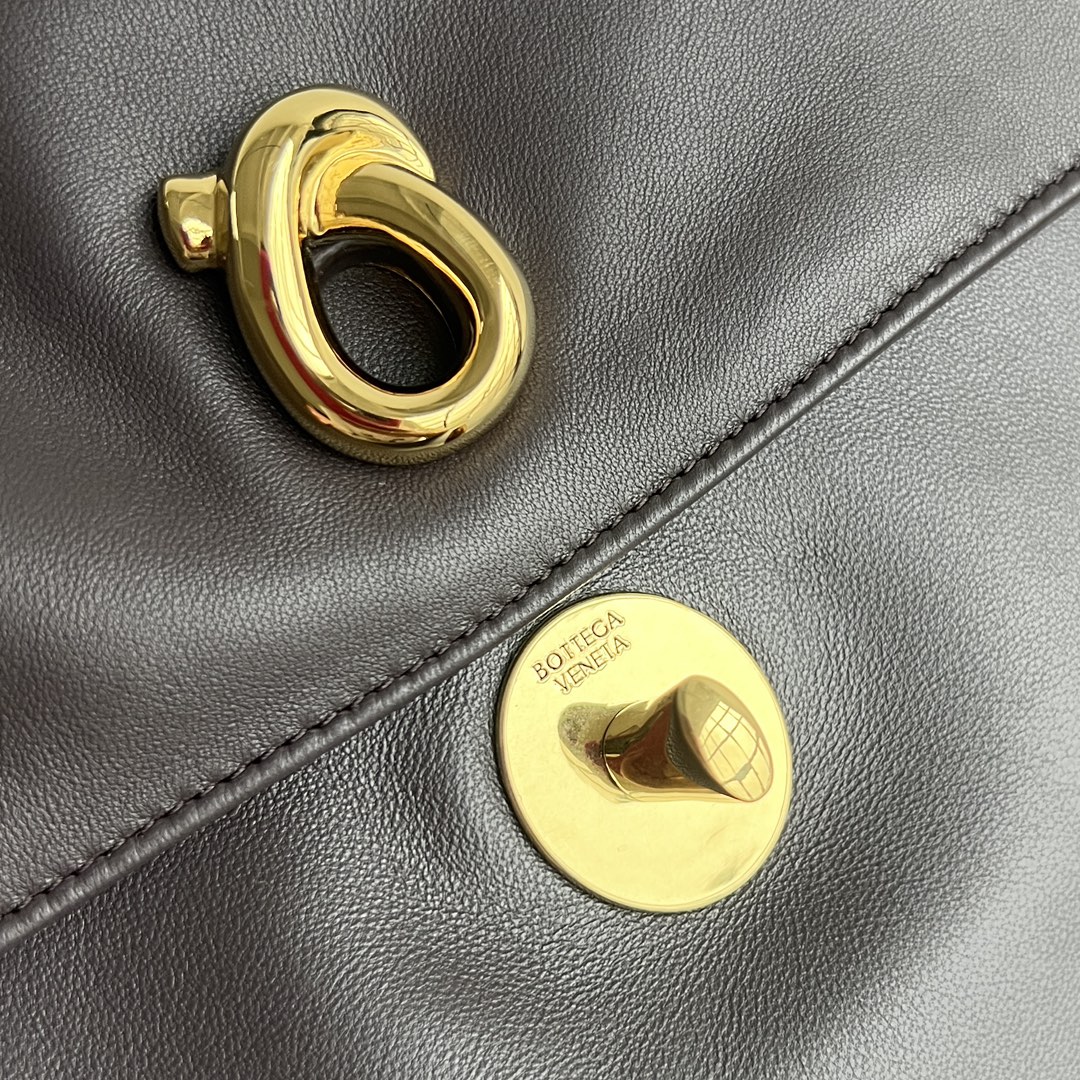 B0tt*ga Ven*ta Soft Lock Leather Shoulder Bag-27x16x6CM