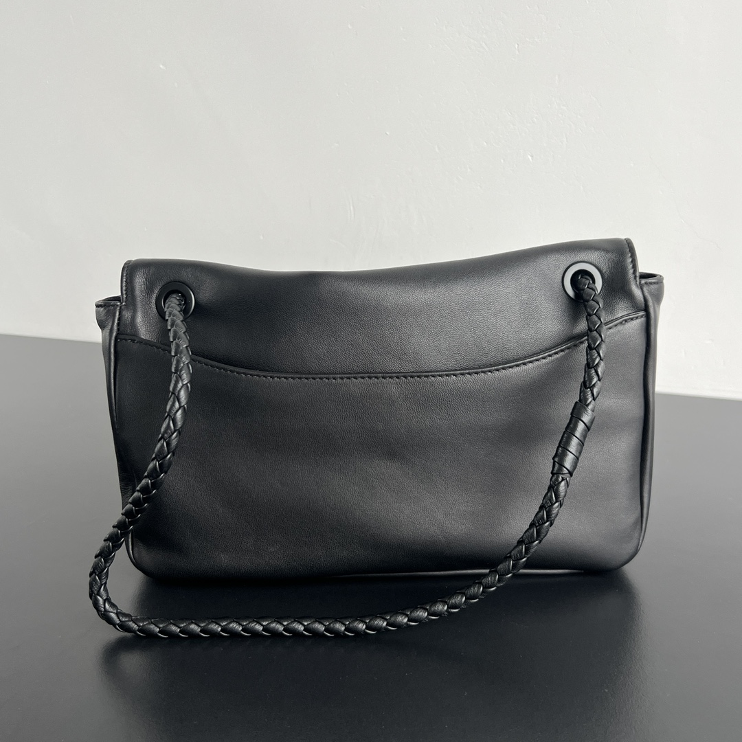 B0tt*ga Ven*ta Soft Lock Leather Shoulder Bag-27x16x6CM