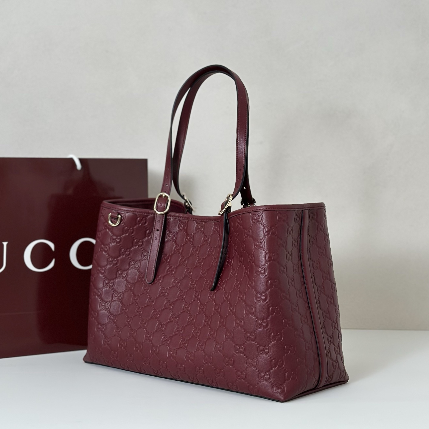 Guc-ci GG Emblem Tote Bag-38*25.5*15CM