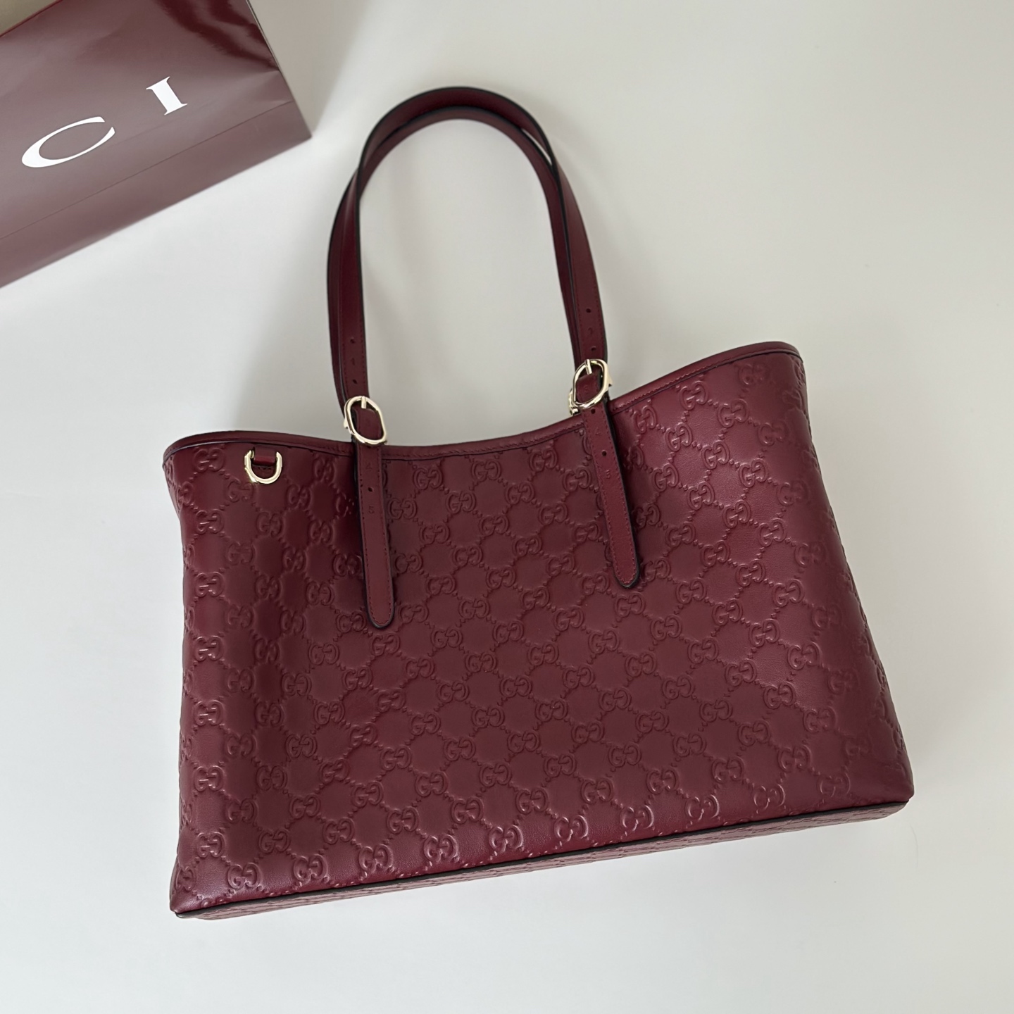 Guc-ci GG Emblem Tote Bag-38*25.5*15CM