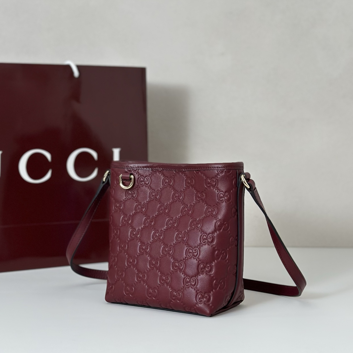 Guc-ci GG Emblem Tote Bag-16*18*8CM