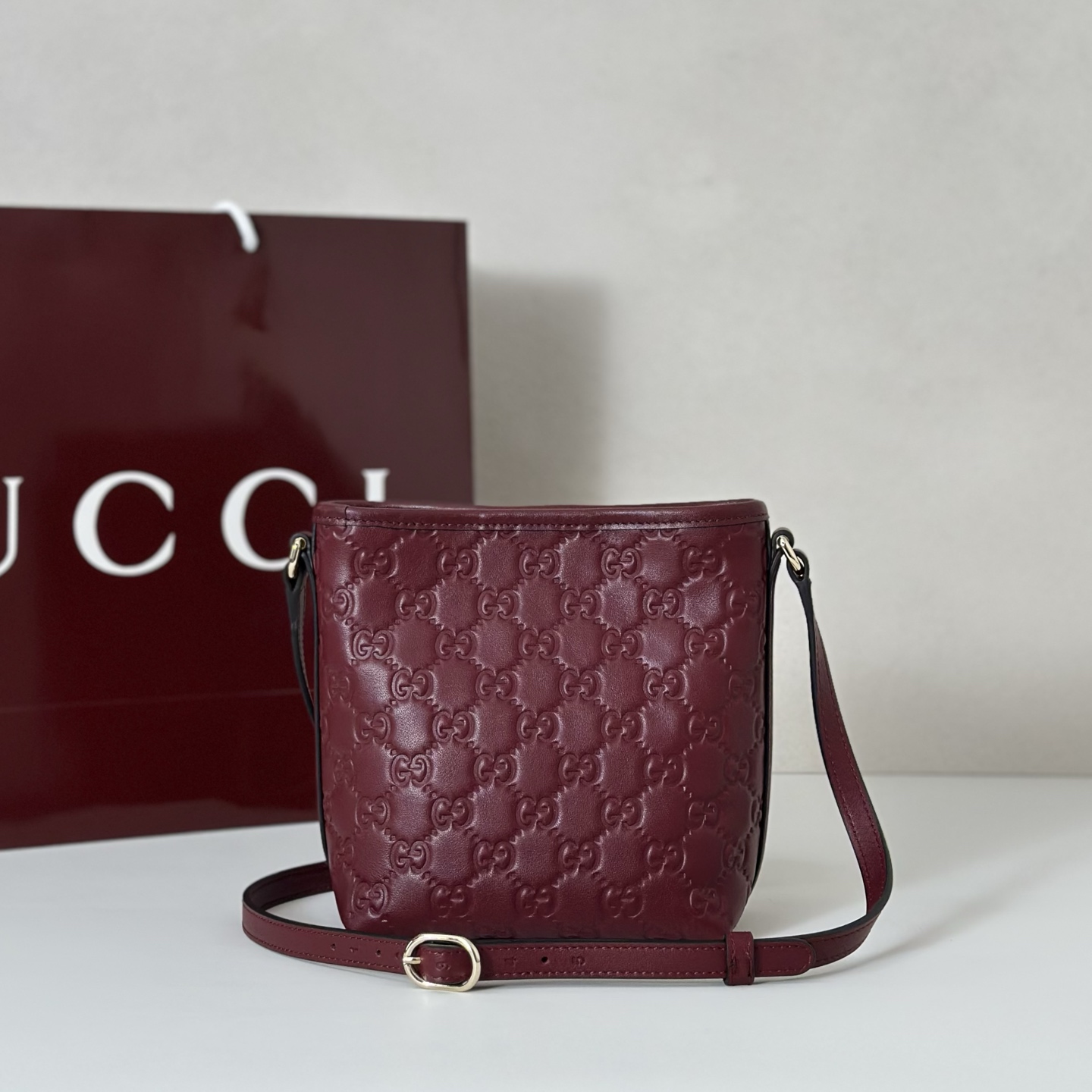 Guc-ci GG Emblem Tote Bag-16*18*8CM