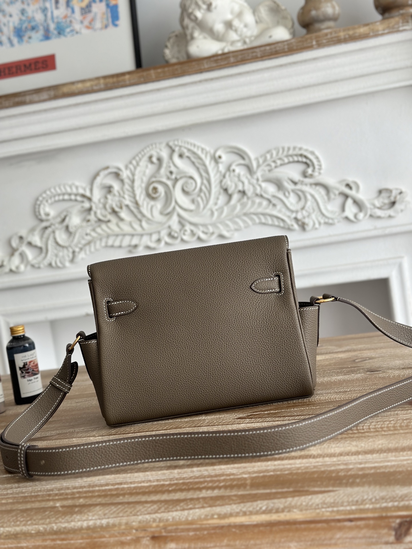 H**me5 Kelly Messenger Bag-Togo-25cm