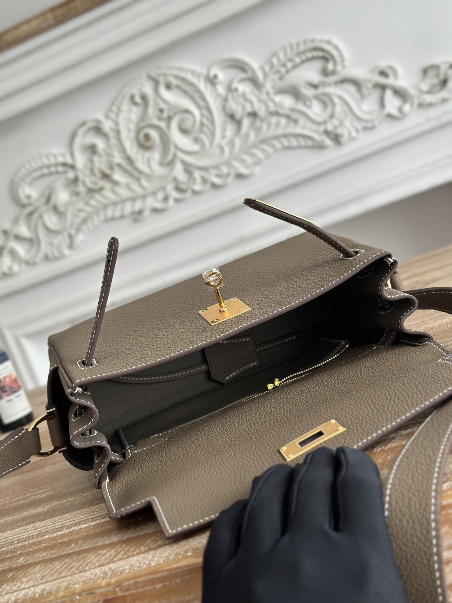 H**me5 Kelly Messenger Bag-Togo-25cm