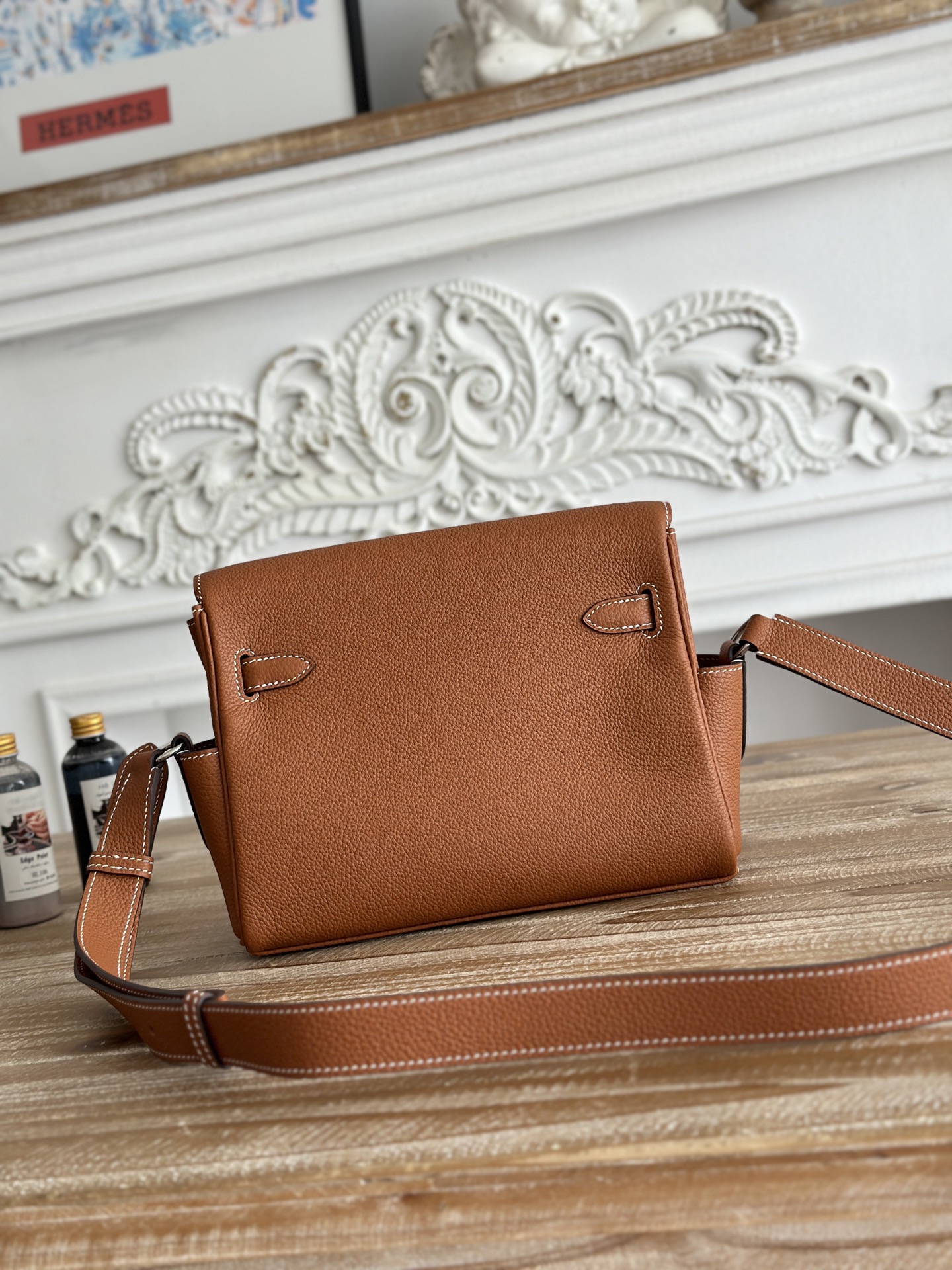 H**me5 Kelly Messenger Bag-Togo-25cm