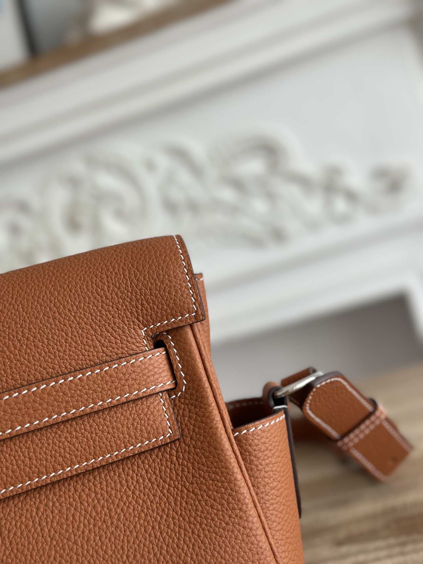 H**me5 Kelly Messenger Bag-Togo-25cm