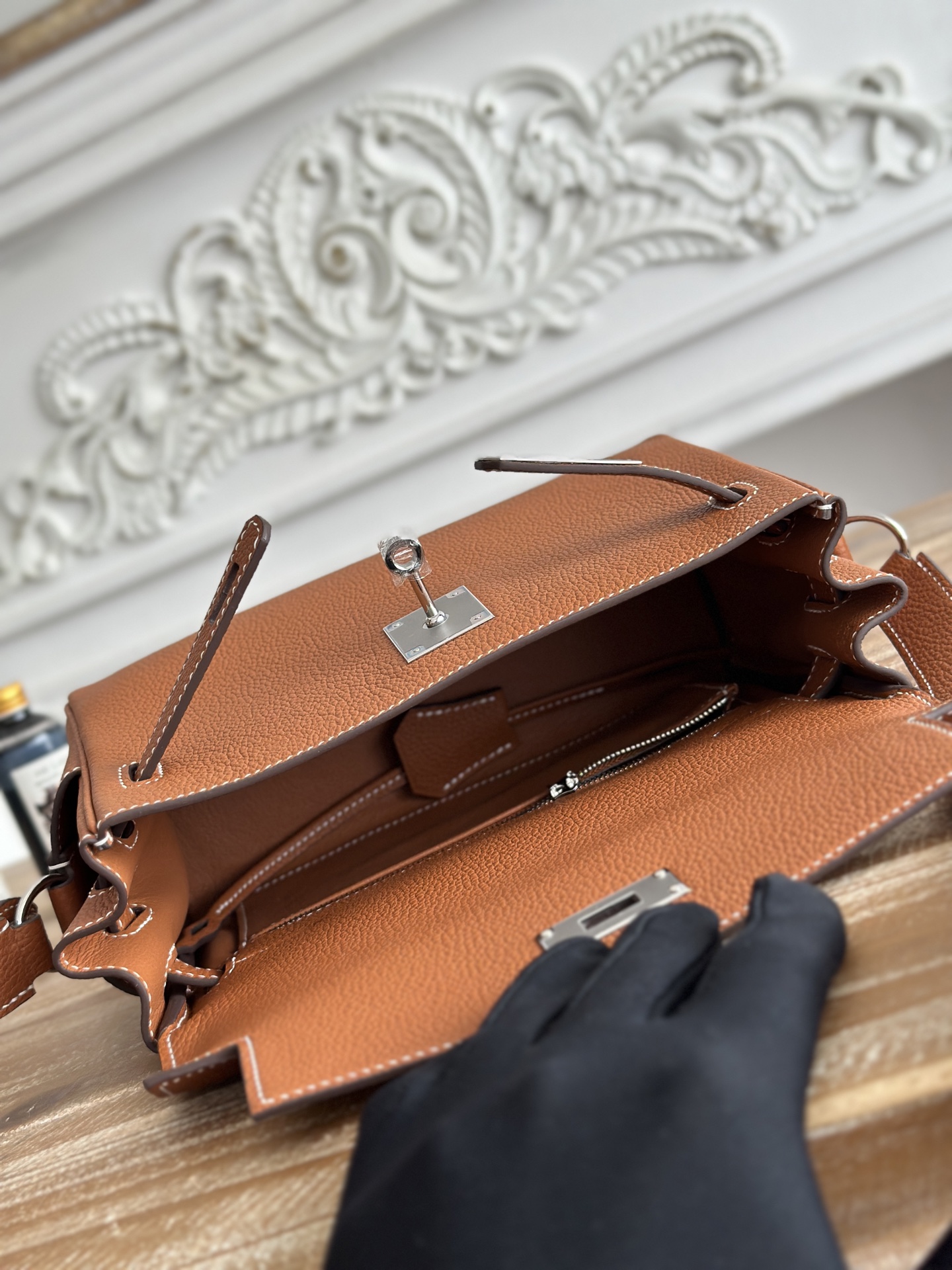 H**me5 Kelly Messenger Bag-Togo-25cm