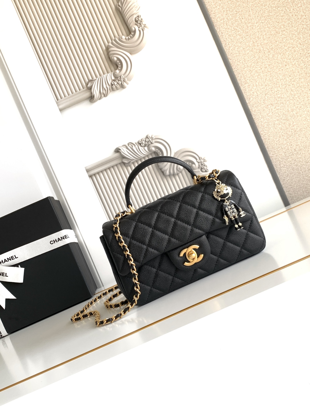Ch@nel Flap Bag Mini CF handle -20x12x6cm
