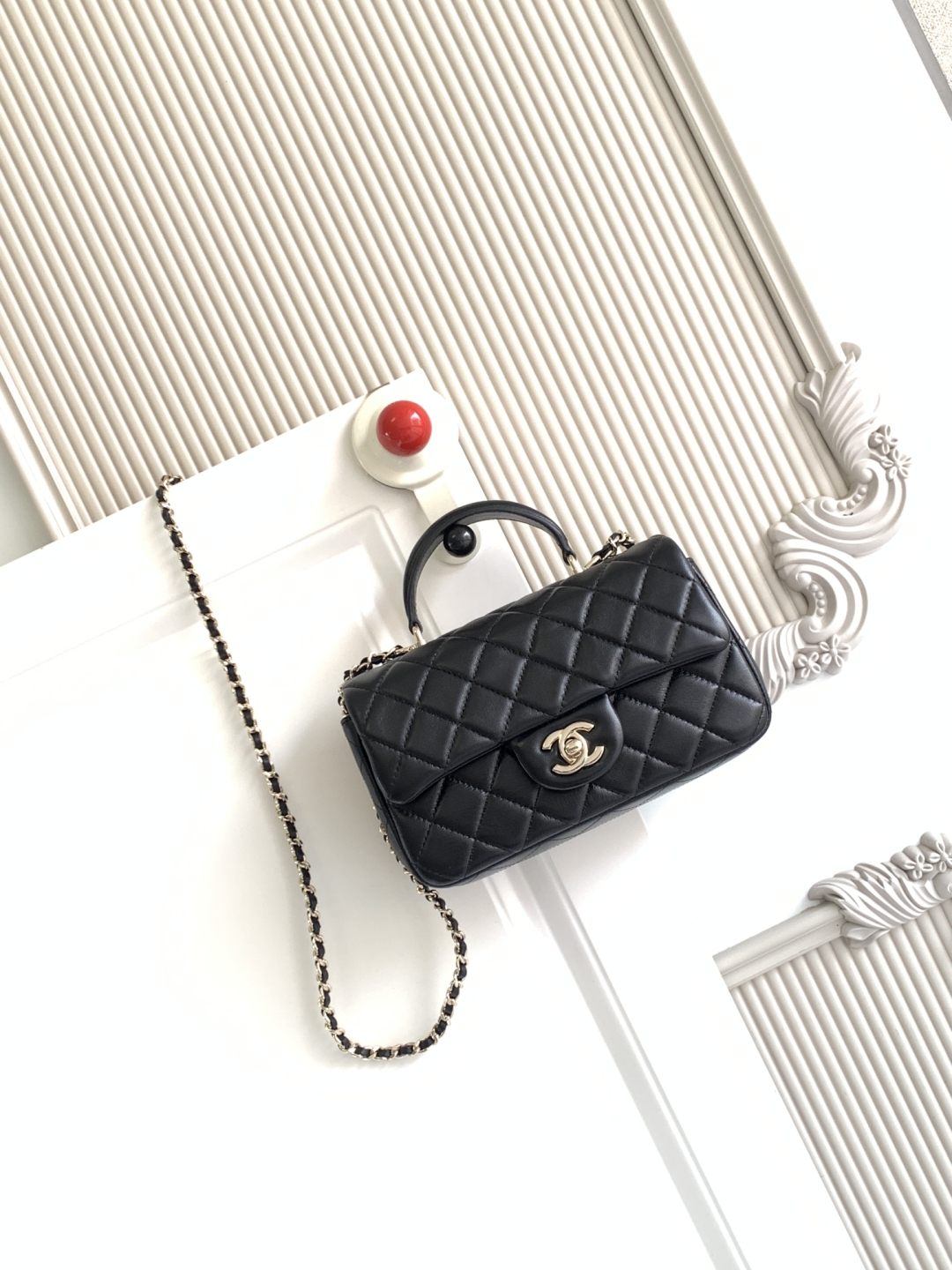 Ch@nel Flap Bag Mini CF handle -20x12x6cm