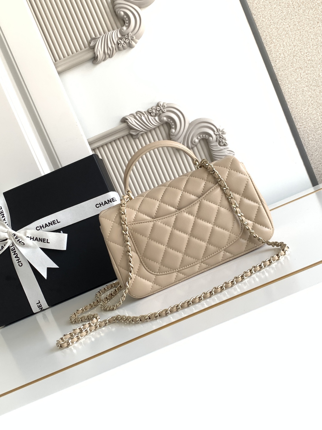 Ch@nel Flap Bag Mini CF handle -20x12x6cm