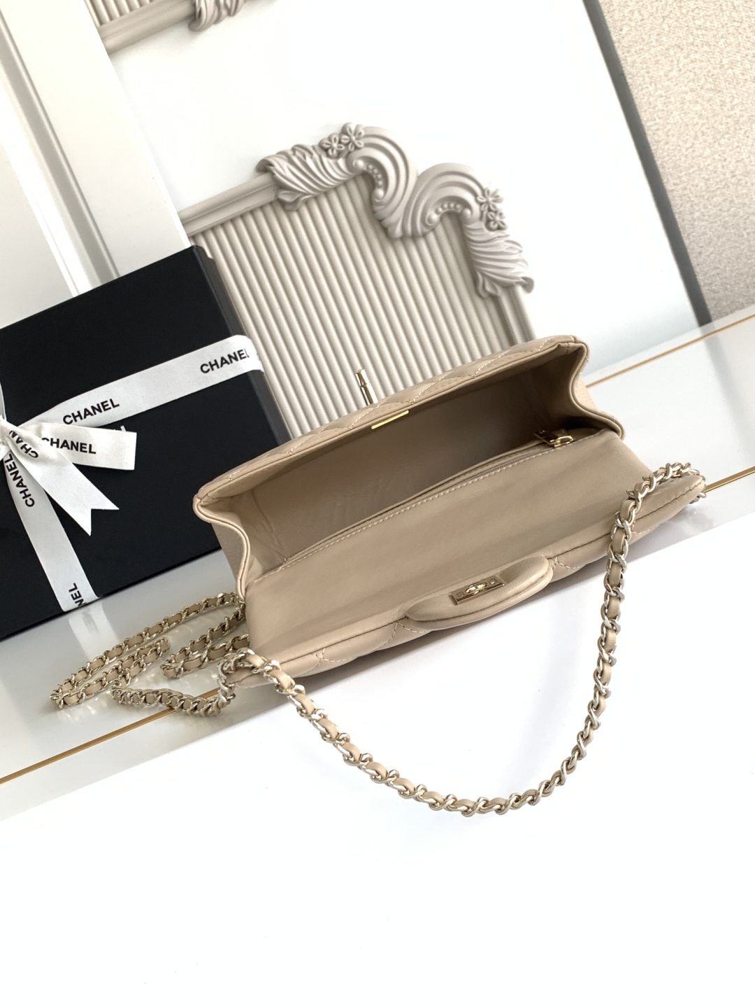 Ch@nel Flap Bag Mini CF handle -20x12x6cm