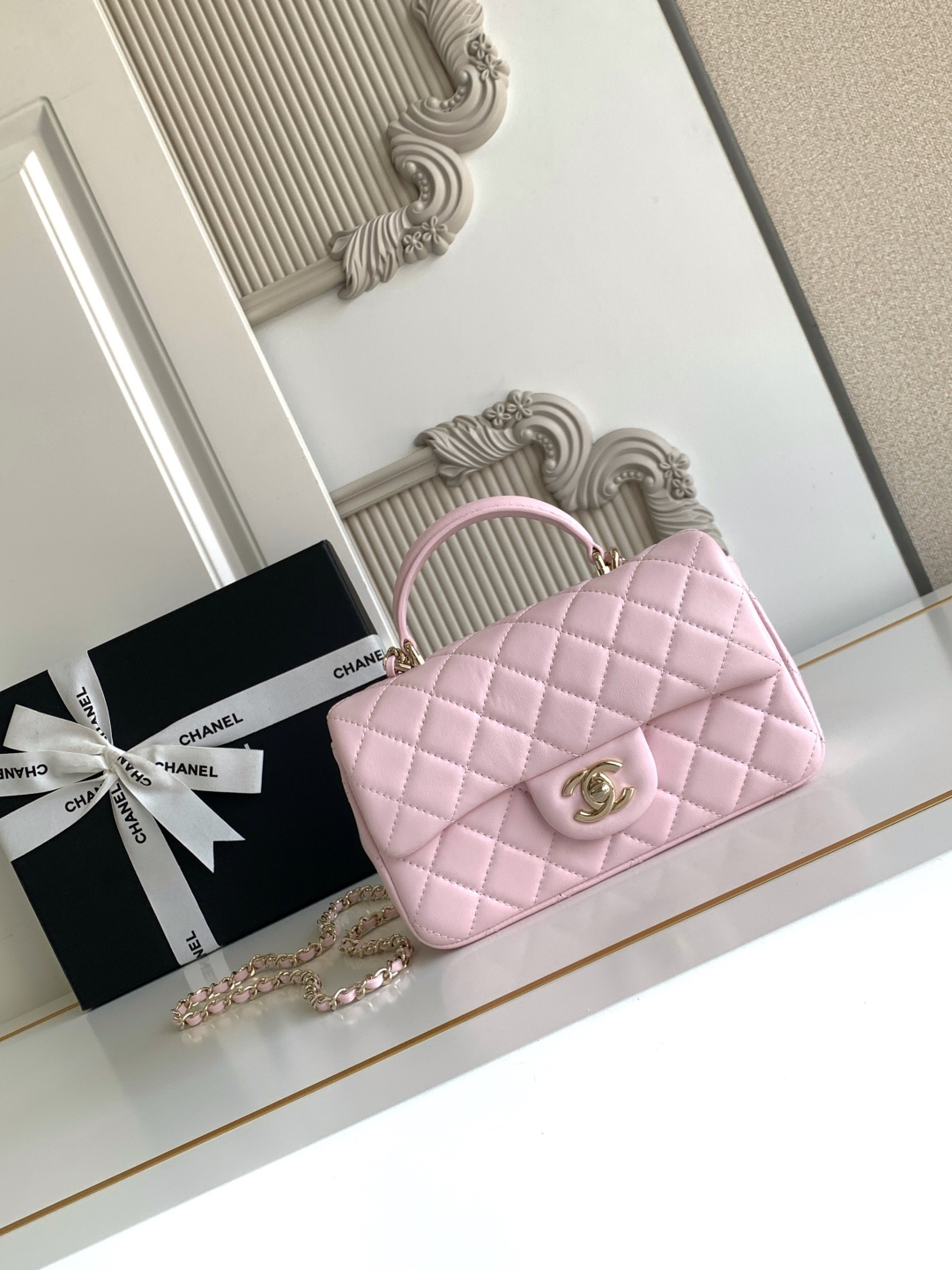 Ch@nel Flap Bag Mini CF handle -20x12x6cm