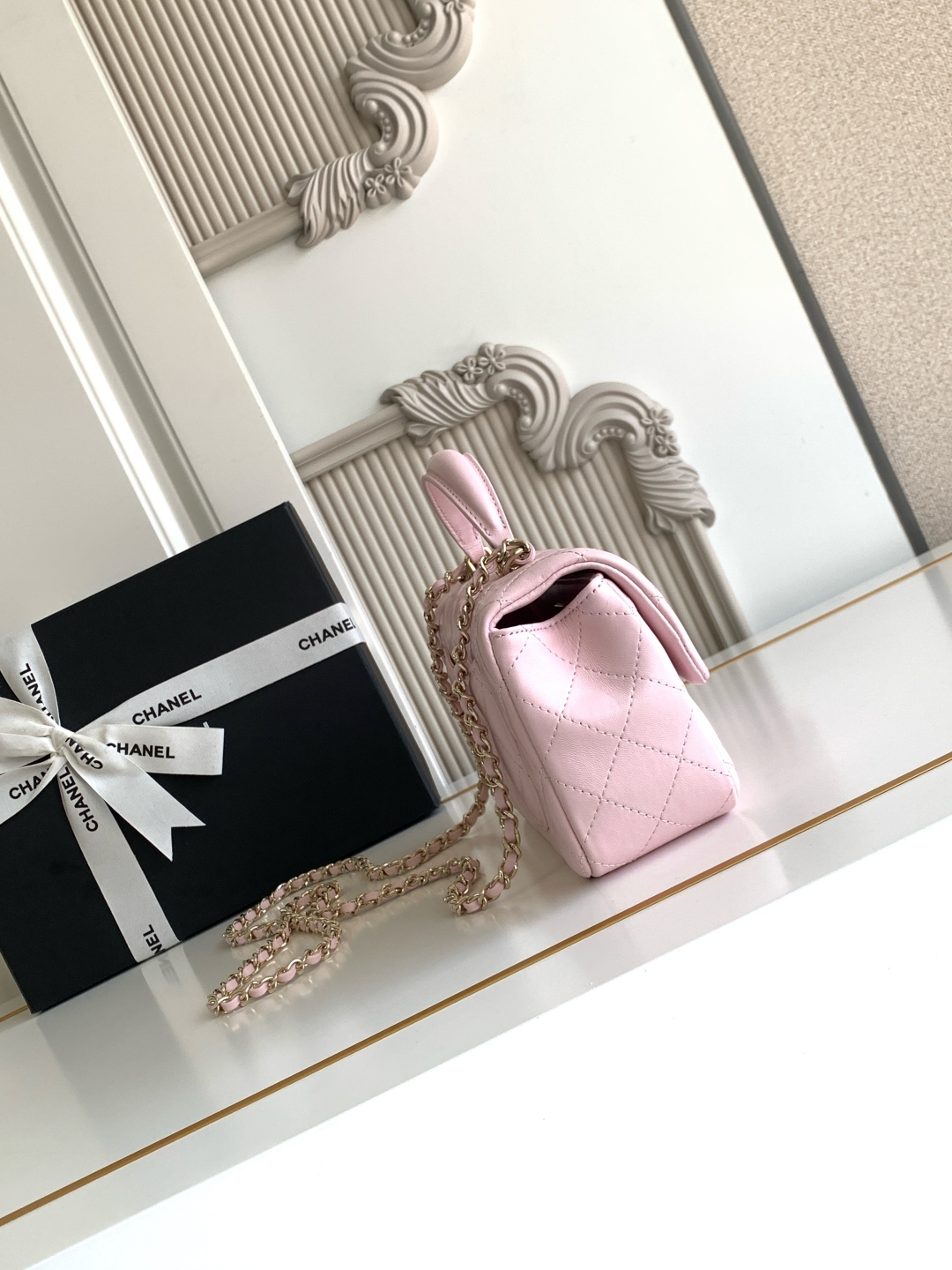 Ch@nel Flap Bag Mini CF handle -20x12x6cm