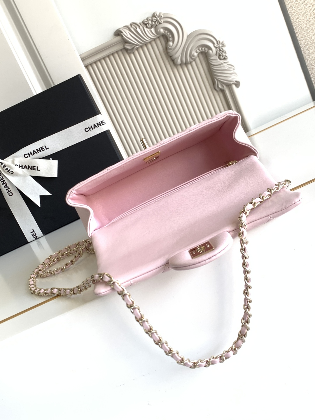 Ch@nel Flap Bag Mini CF handle -20x12x6cm