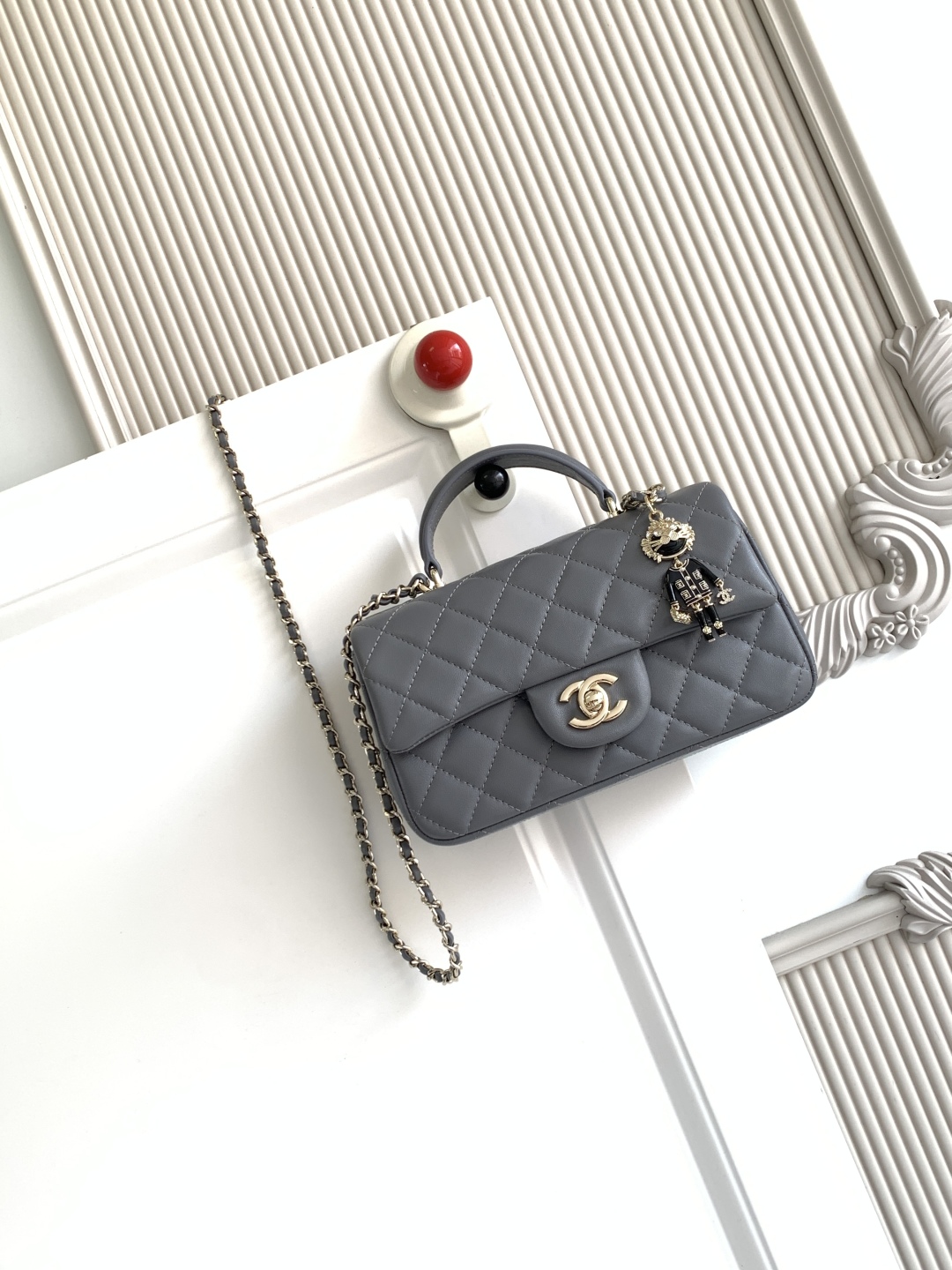 Ch@nel Flap Bag Mini CF handle -20x12x6cm