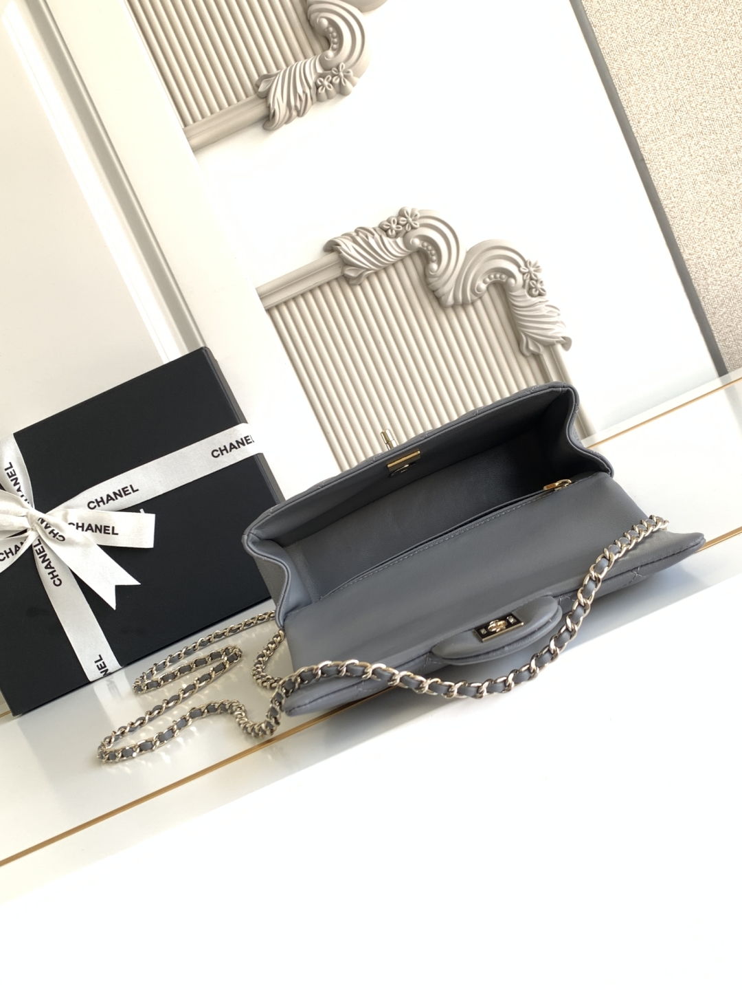 Ch@nel Flap Bag Mini CF handle -20x12x6cm
