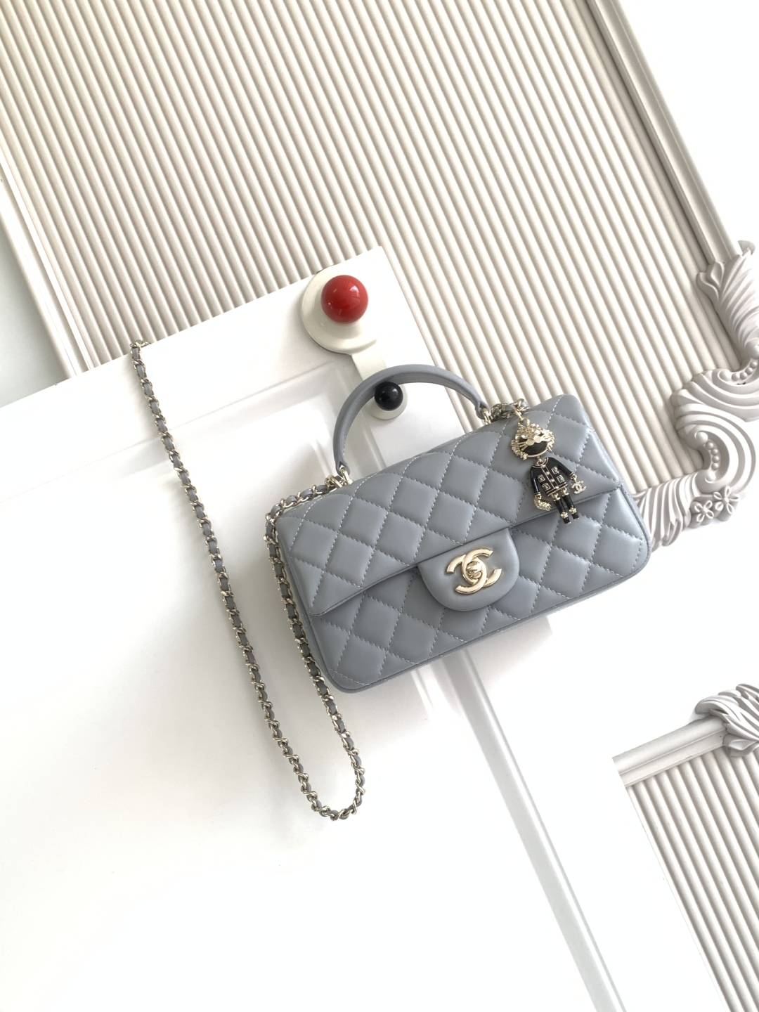 Ch@nel Flap Bag Mini CF handle -20x12x6cm