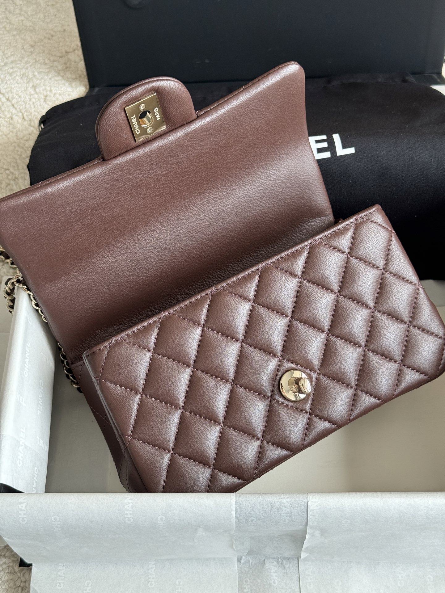 Ch@nel Flap Bag Mini CF handle -20*13*9cm
