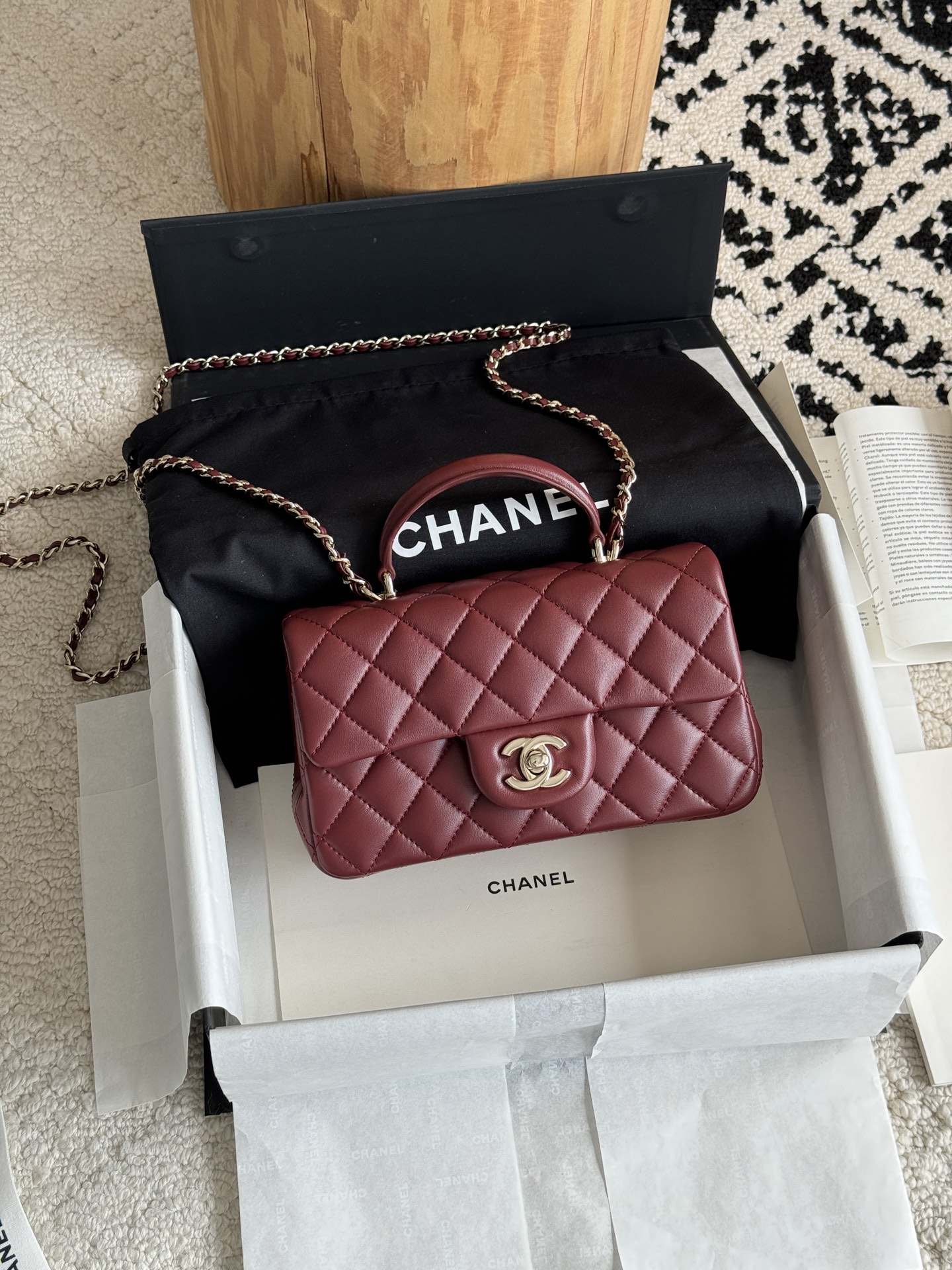 Ch@nel Flap Bag Mini CF handle -20*13*9cm